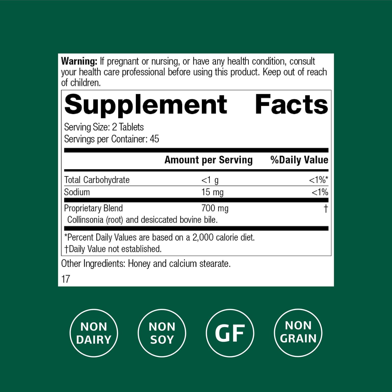 Cholacol Gallbladder Support Supplement by Standard Process

