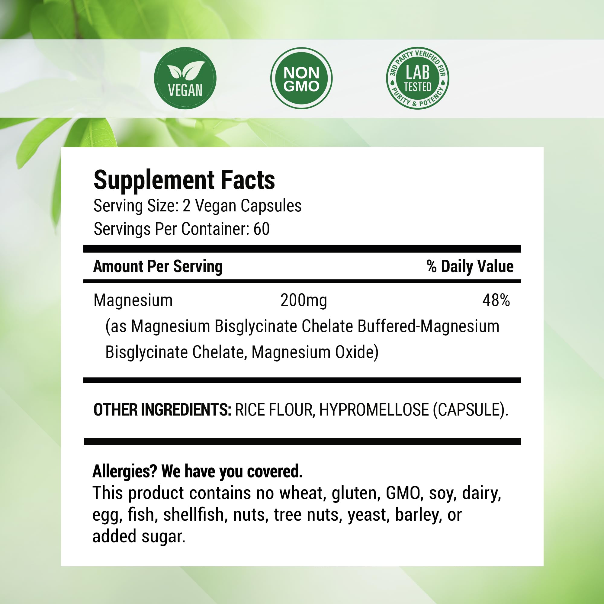 Nested Naturals Magnesium Glycinate Chelate Supplement for Relaxation

