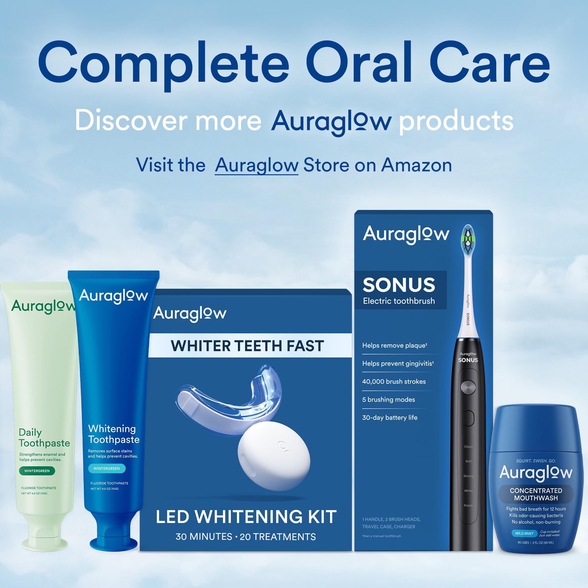 Auraglow Teeth Whitening Gel Booster for Toothpaste

