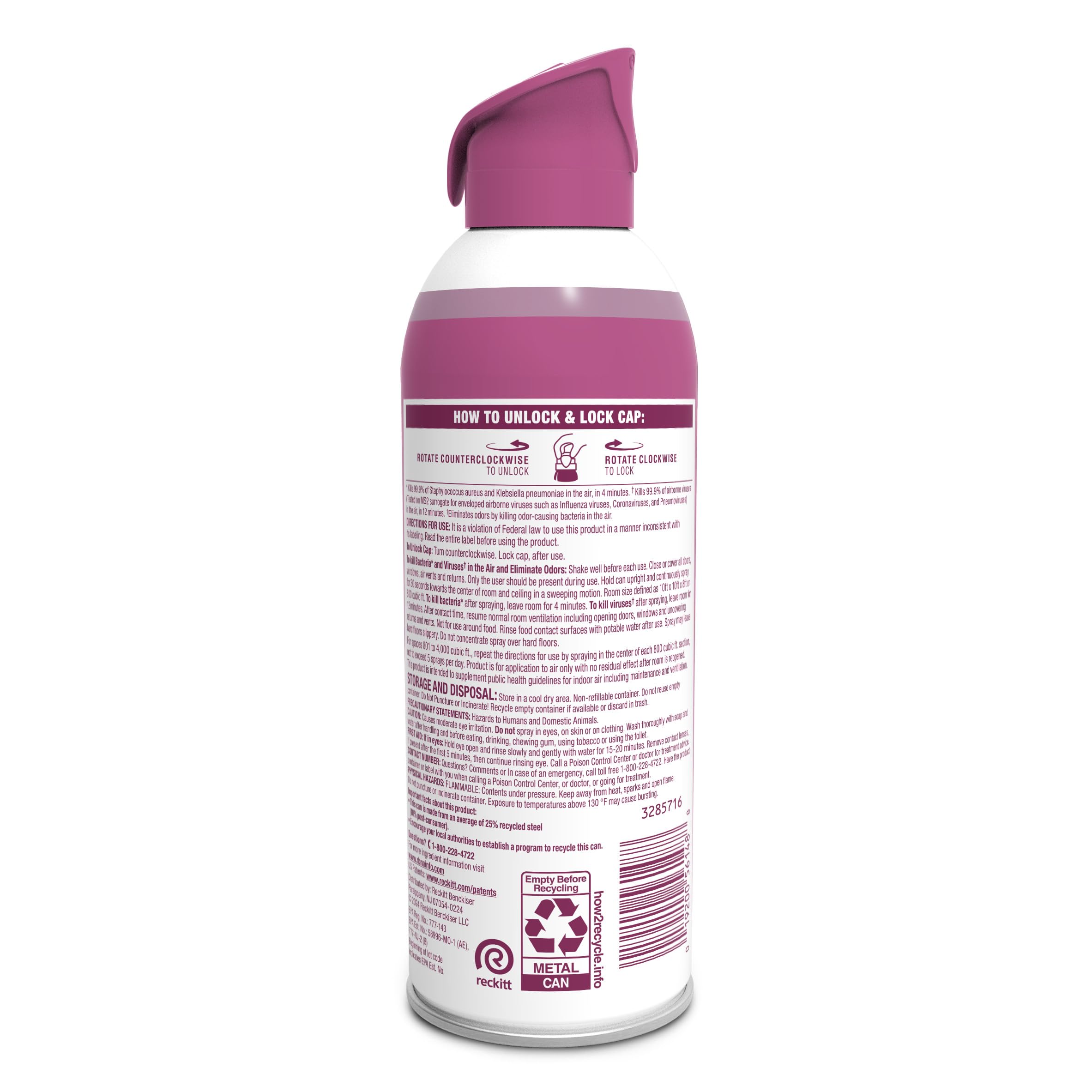 Lysol Air Sanitizer Spray - Odor Eliminator, EPA-Approved

