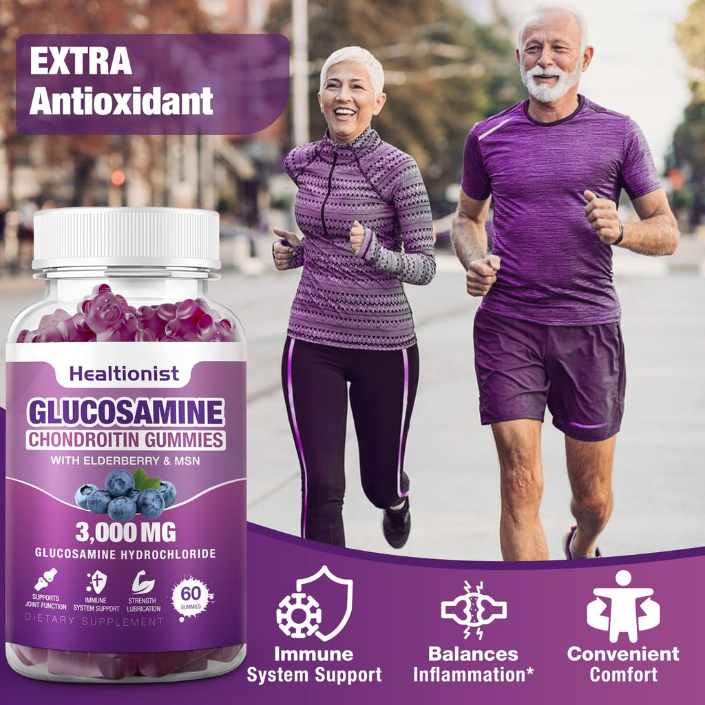 Healtionist Glucosamine Chondroitin Gummies Joint Support

