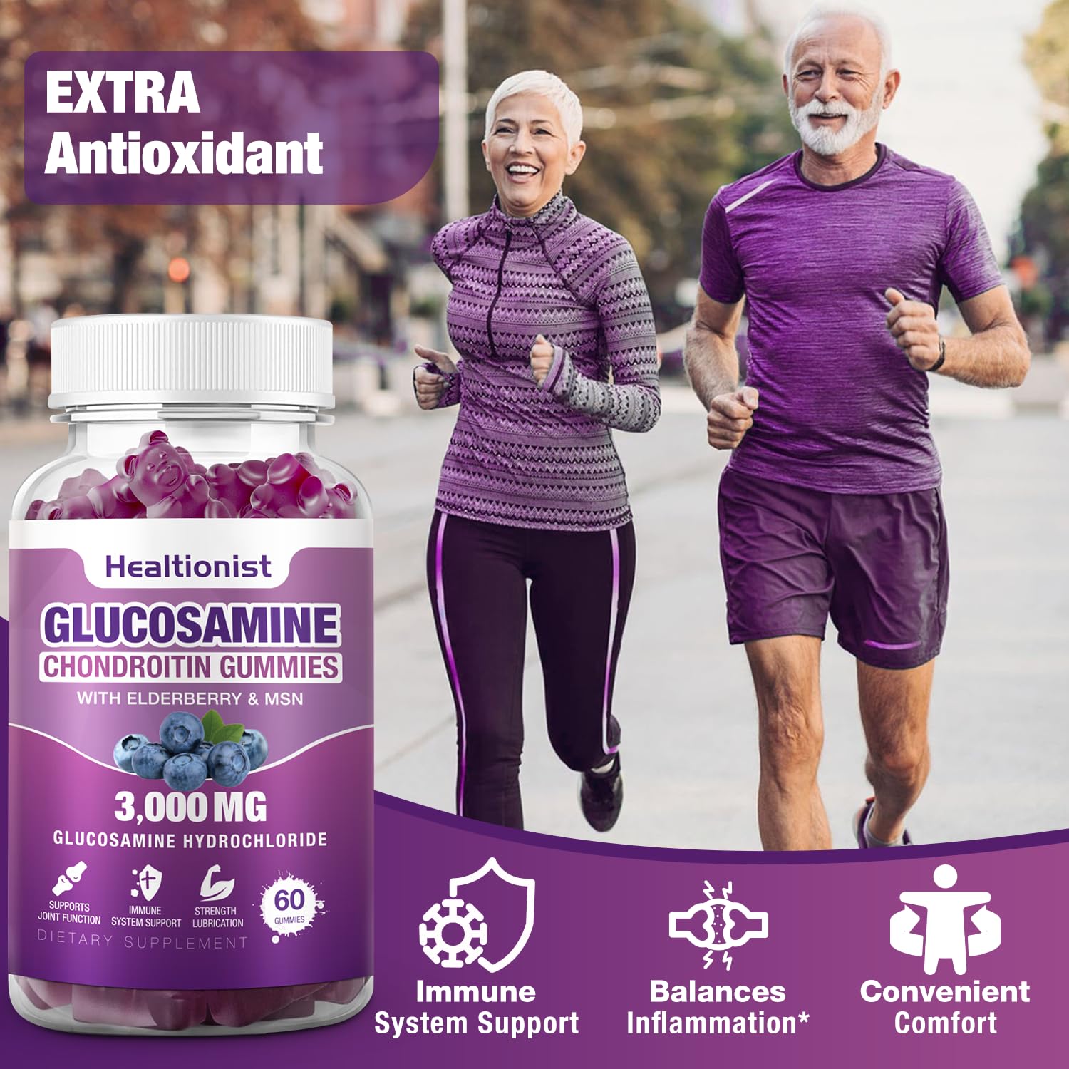 Healtionist Glucosamine Chondroitin Gummies Joint Support


