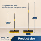 Yocada Heavy-Duty Push Broom with Stiff Bristles

