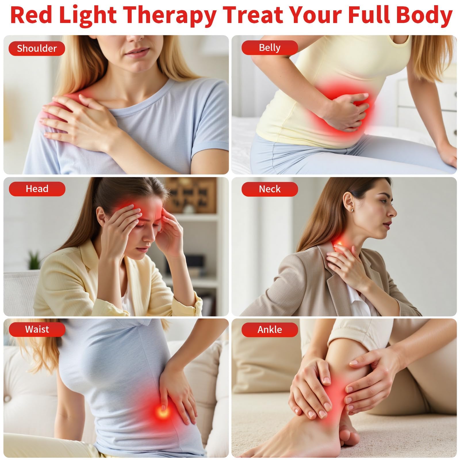 Red Light Therapy Lamp with Stand – Dual 660nm/850nm

