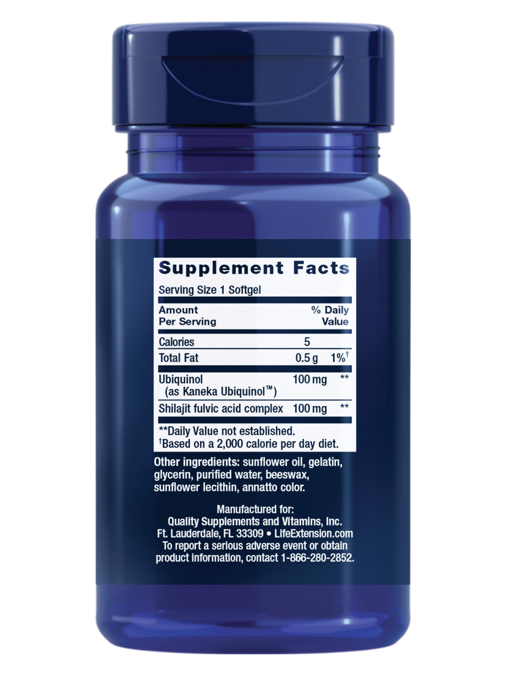 Life Extension Ubiquinol CoQ10 with Shilajit

