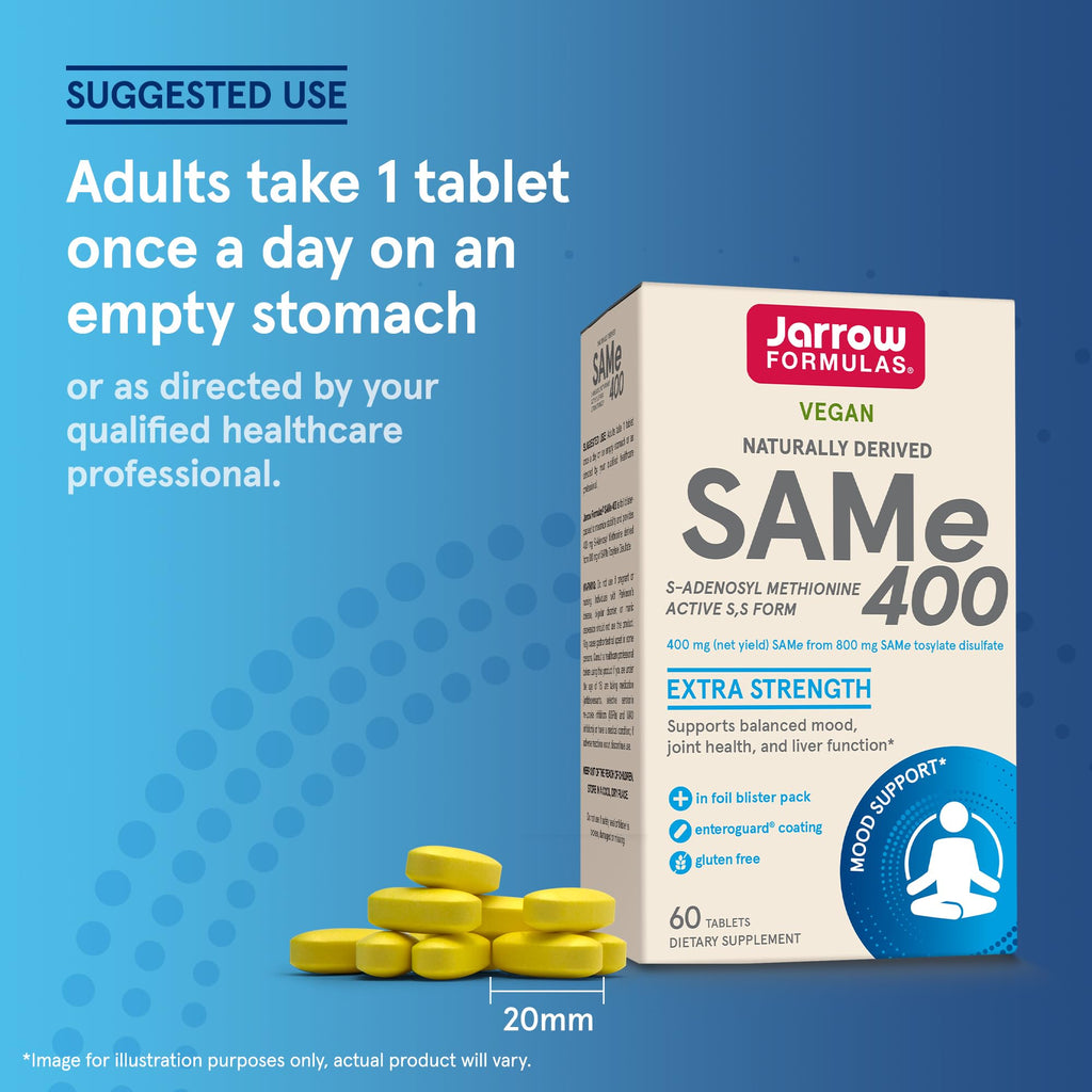 Jarrow SAM-e 400 mg Supplement for Joint Health & Mood

