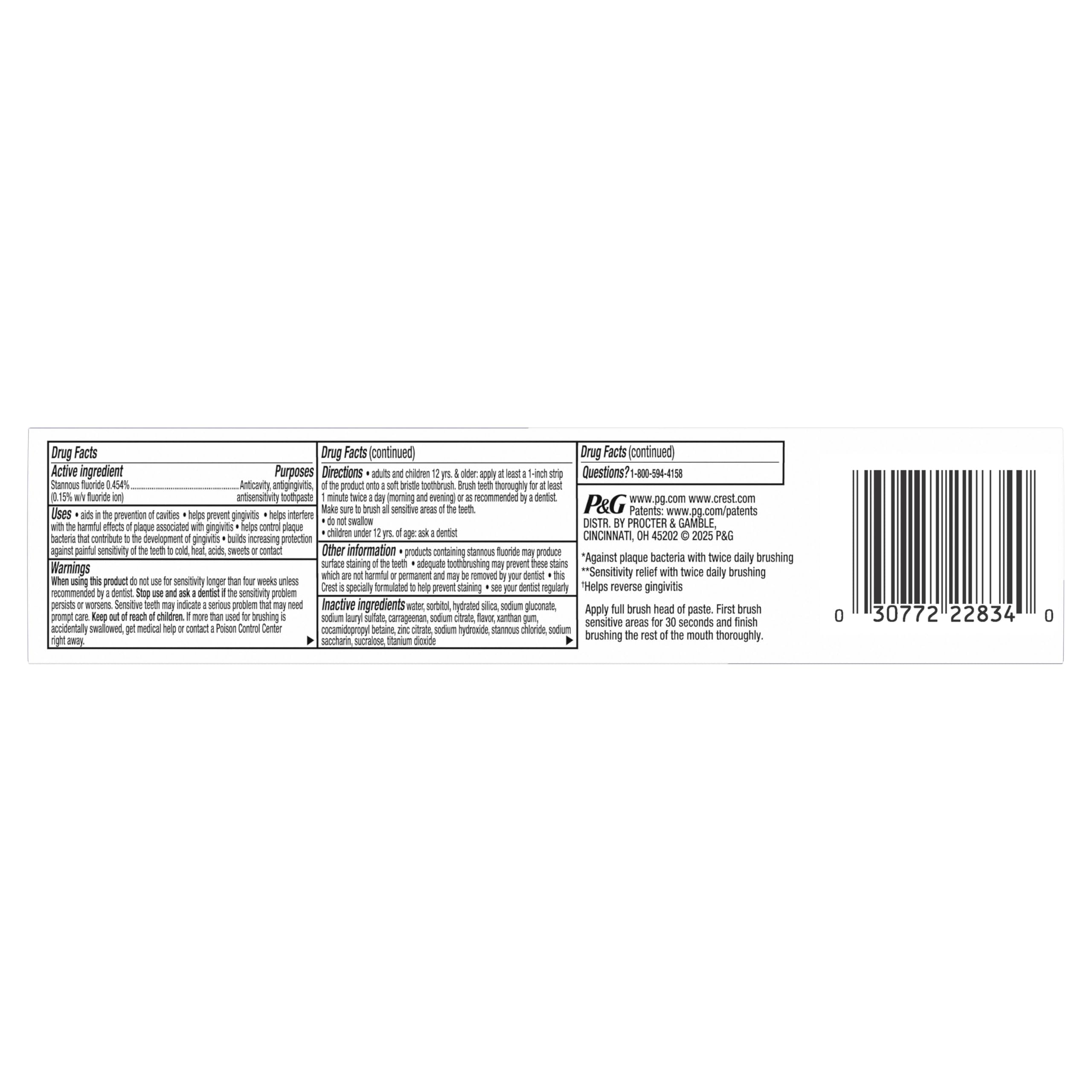 Crest Pro-Health Toothpaste for Sensitive Gums|Antibacterial

