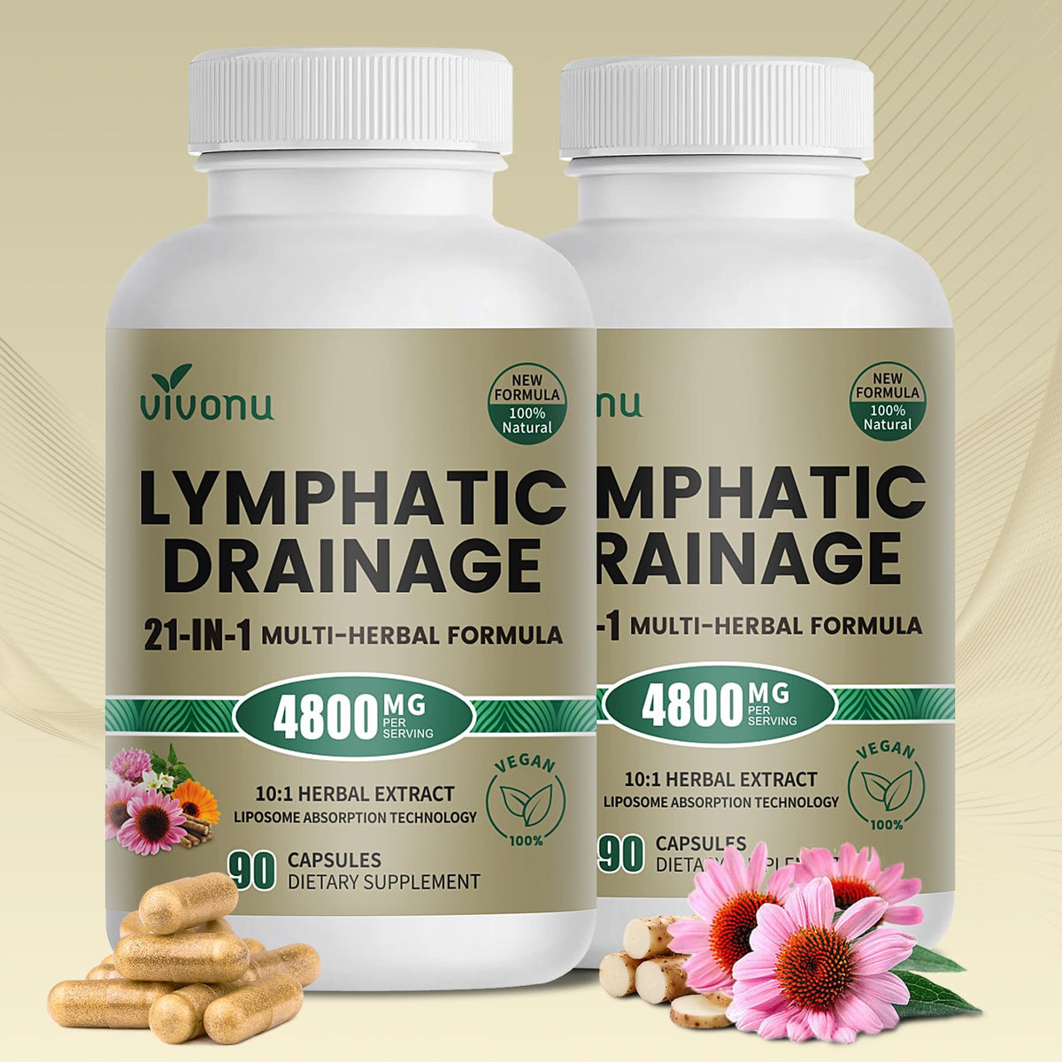 Vivonu 21-in-1 Liposome Lymphatic Drainage Supplement