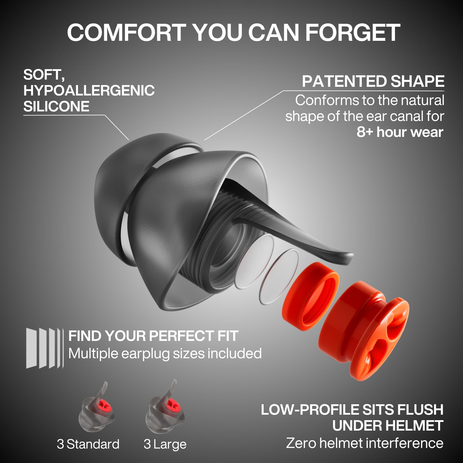 EARPEACE Motorcycle Ear Plugs with High-Fidelity Filter

