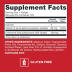 Qunol Ultra CoQ10 Softgels Water- and Fat-Soluble Antioxidant

