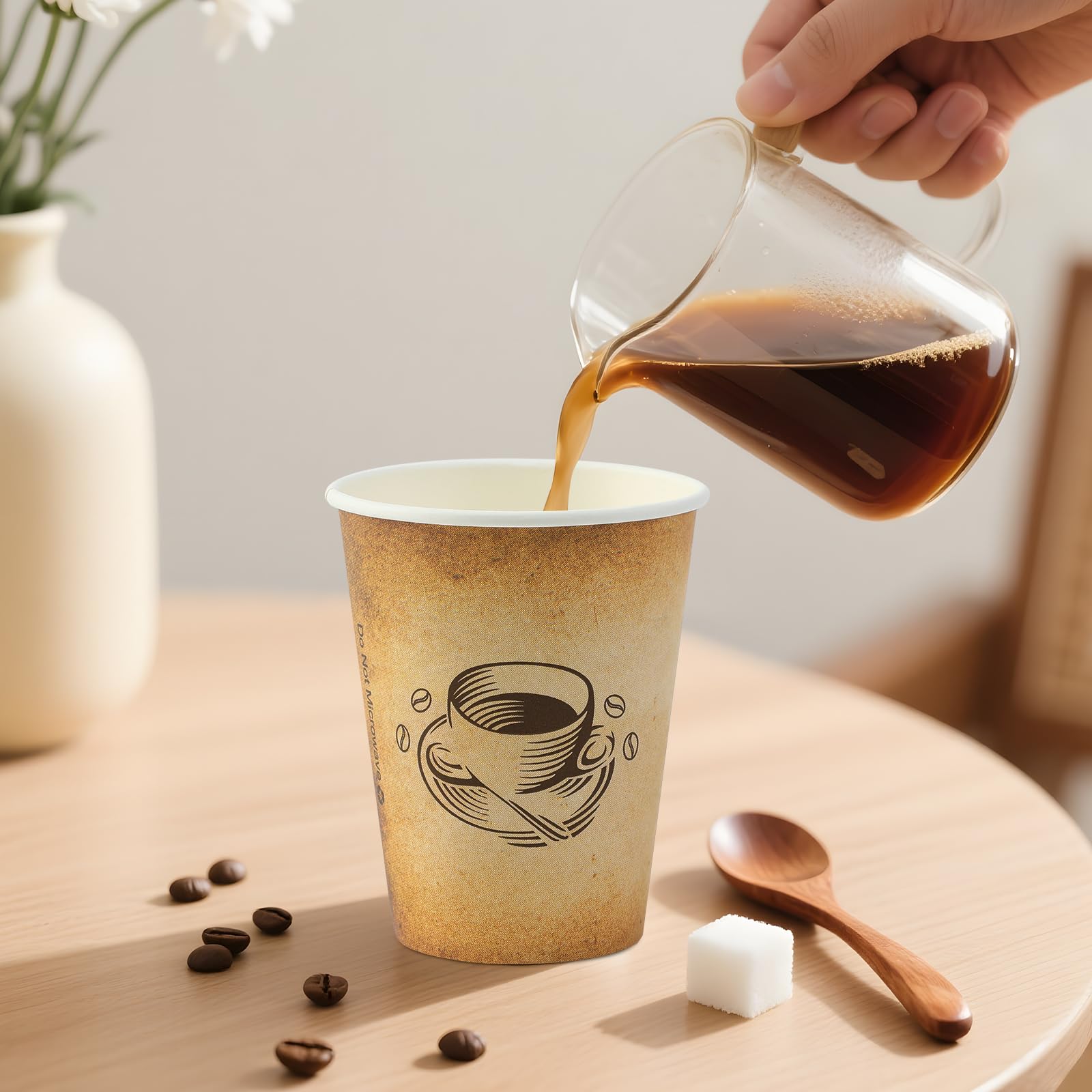 Clawsoff Paper Coffee Cups – Retro Leak-Proof Design

