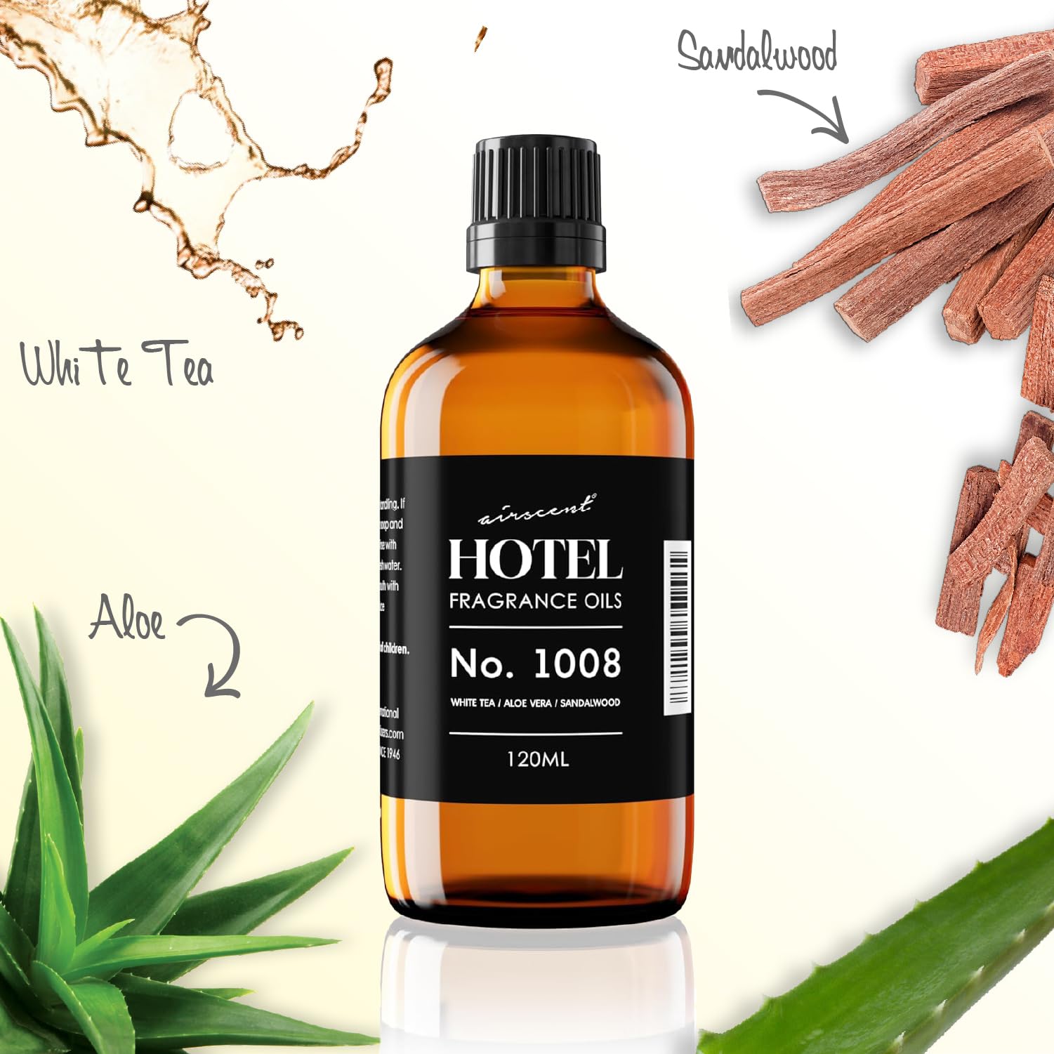 AirScent Hotel Diffuser Oil 1008 White Tea Aloe Sandalwood

