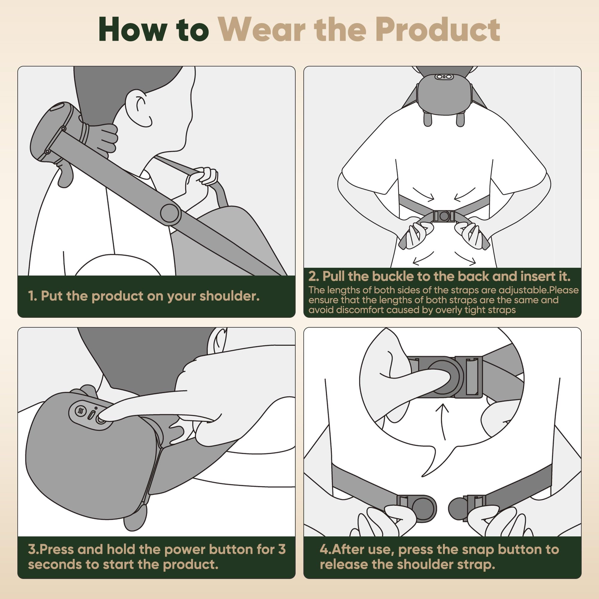 Shoulder and Neck Massager with Heated 4D Kneading

