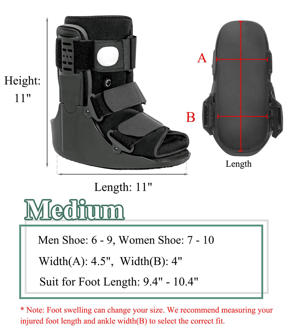Jewlri Air Walking Boot Ambidextrous Ankle Support

