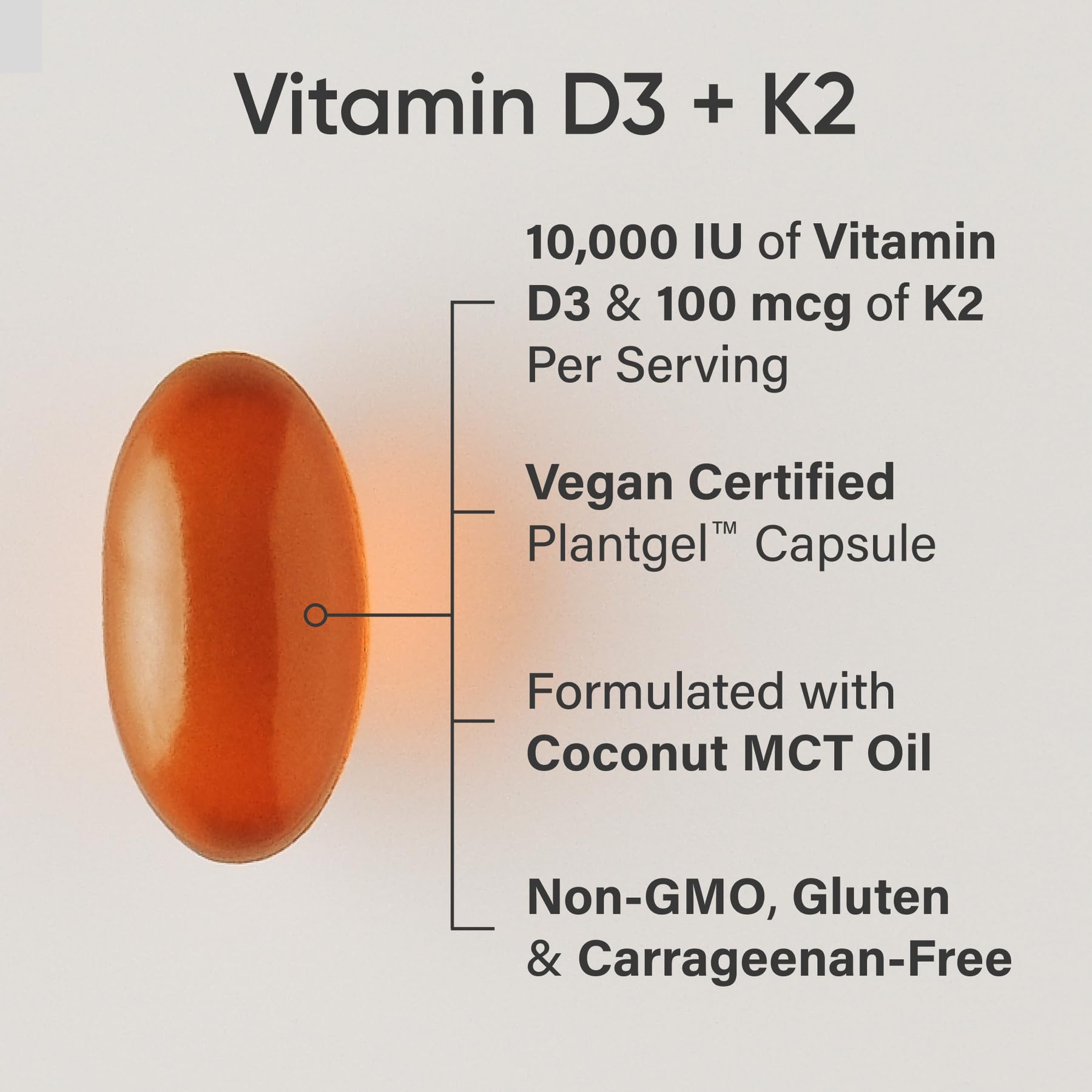 Sports Research Vitamin D3 + K2 Plant-Based D3 + MK-7

