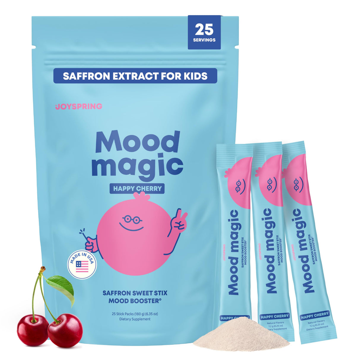 JoySpring Mood Magic for Kids – Natural Mood Support with Saffron, Magnesium & Vitamin D3