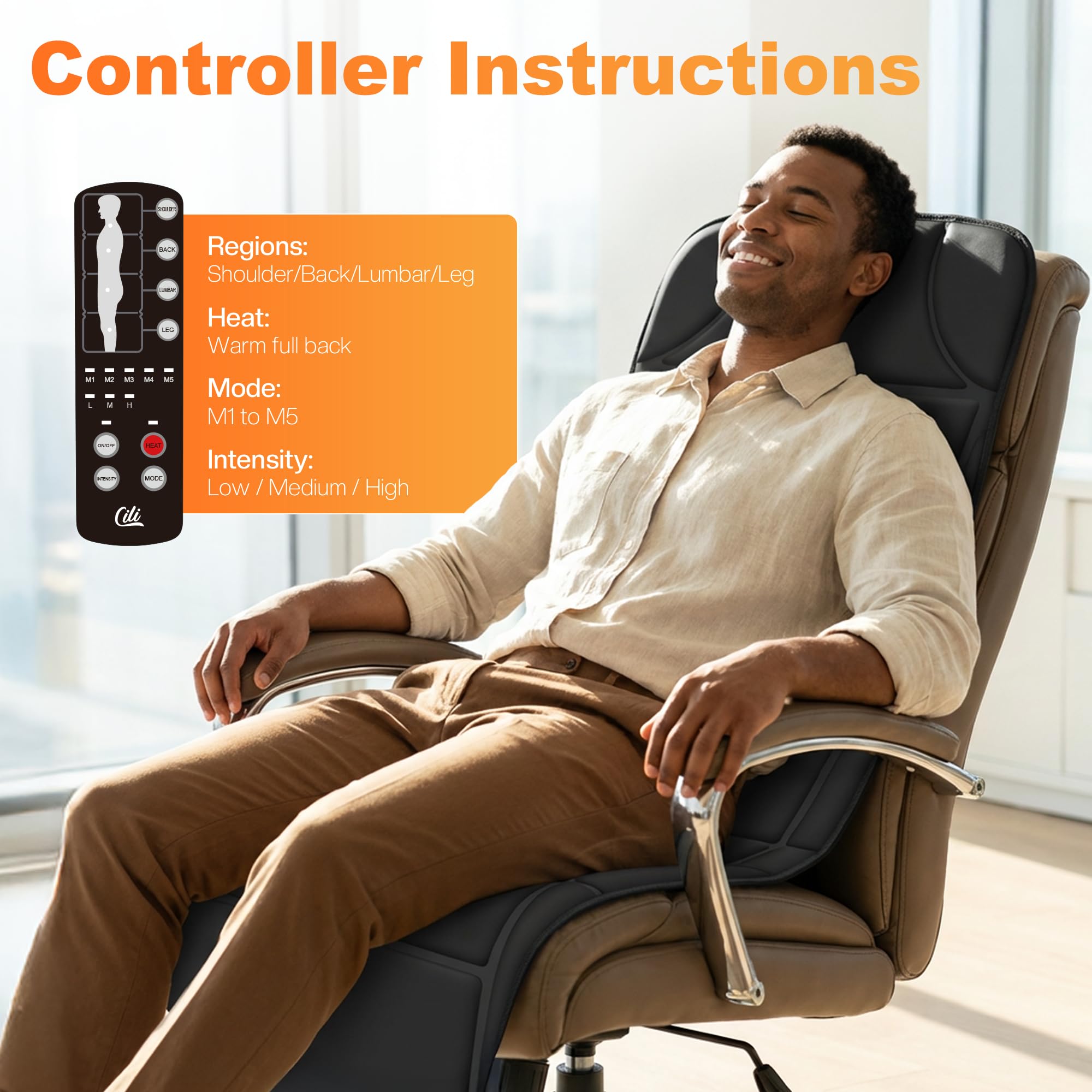 CILI Full Body Massage Mat with Heat and Vibration

