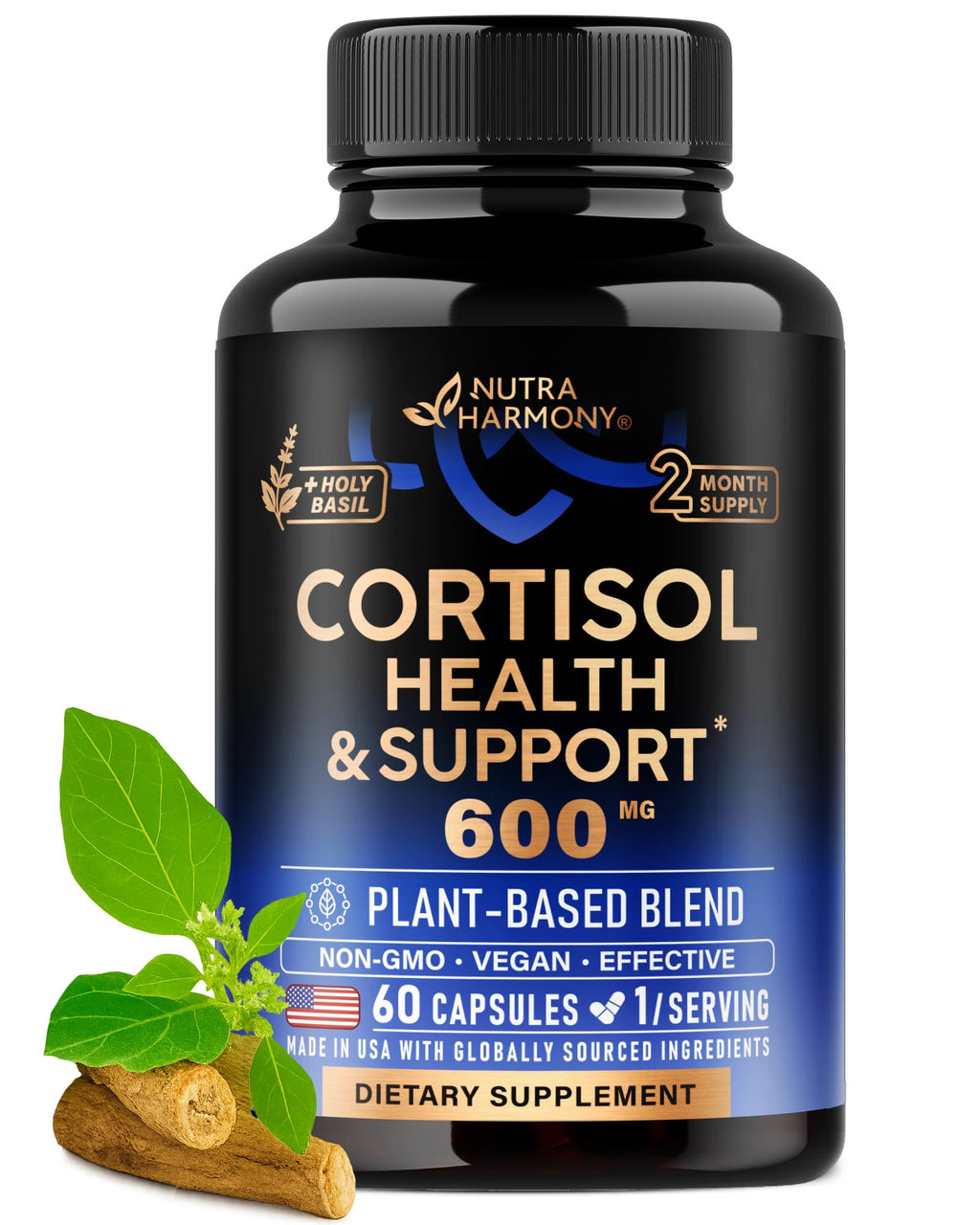 NutraHarmony Cortisol Support for Women Herbal Hormone Balance

