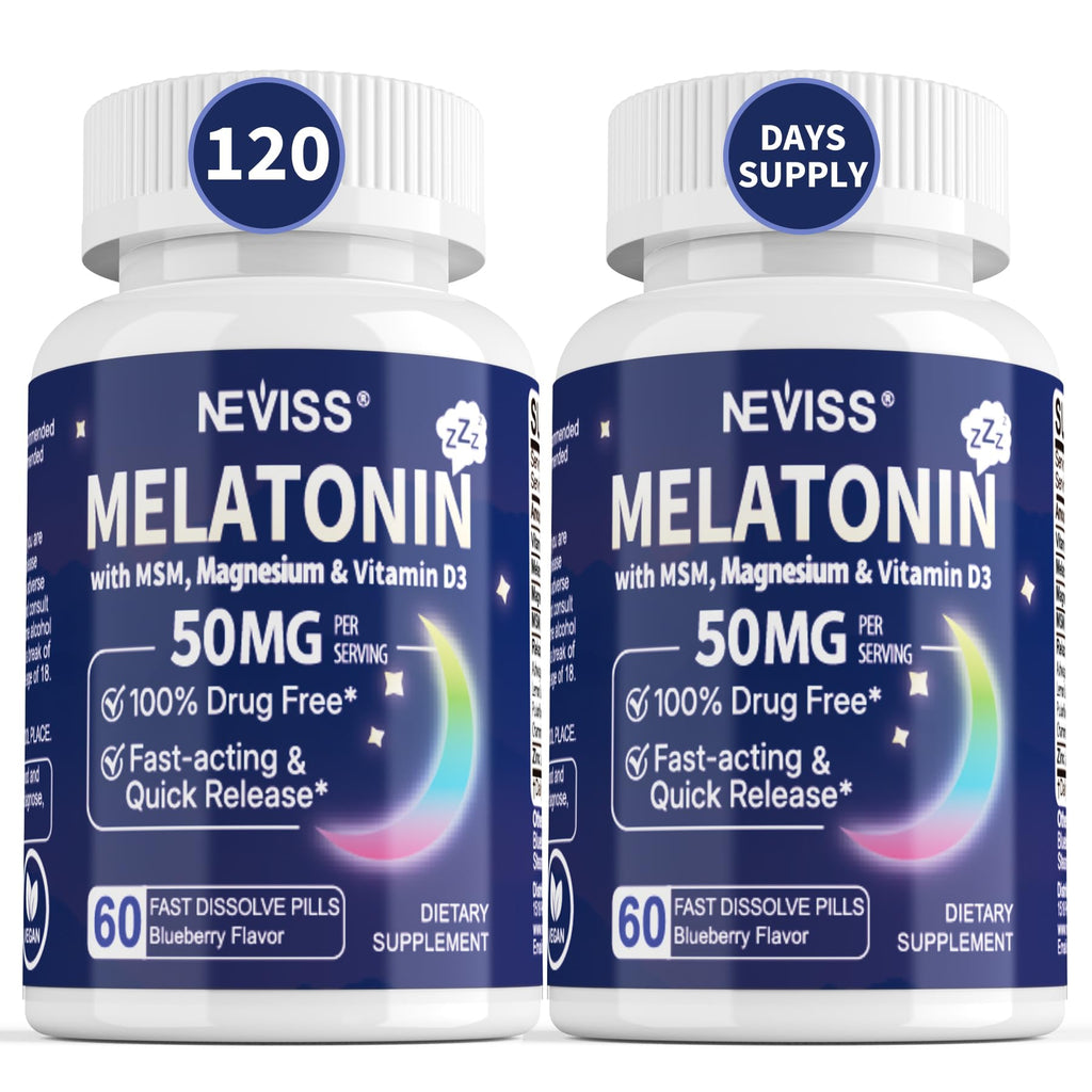 NEVISS Melatonin 50 mg 9-in-1 Fast-Dissolve Sublingual

