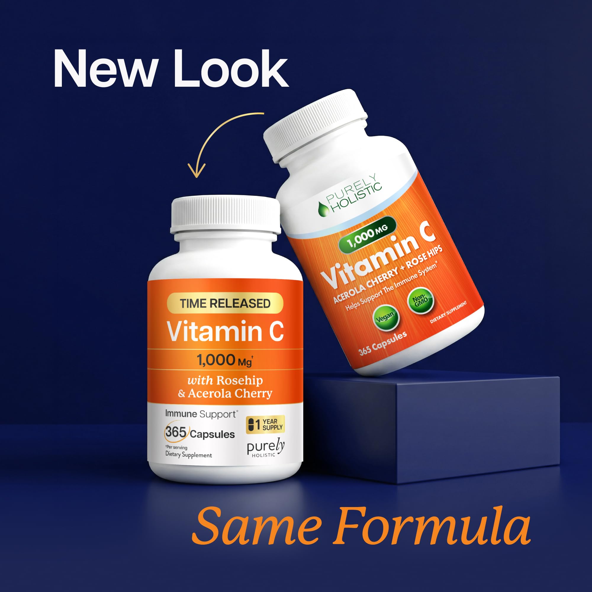 Vitamin C Timed-Release Capsules with Acerola & Rose Hips


