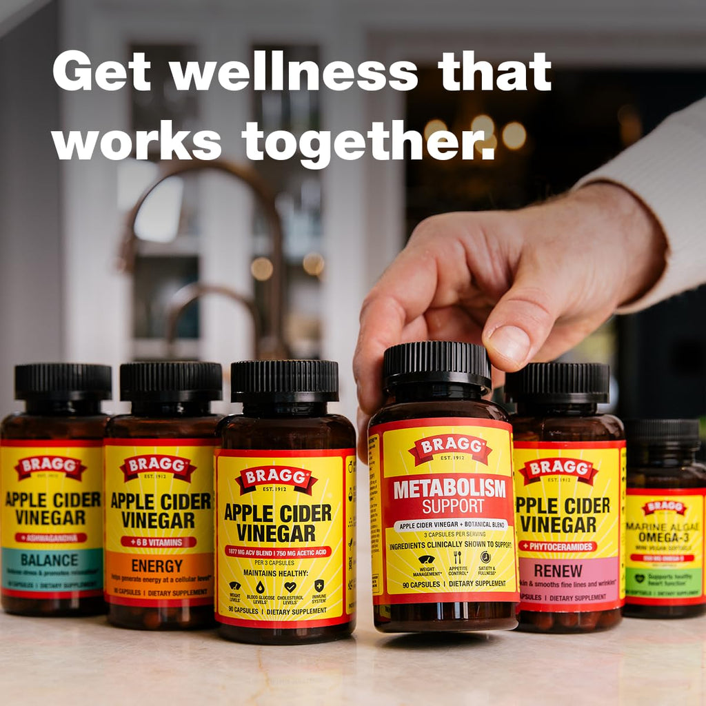 Apple Cider Vinegar Capsules by Bragg with Vitamin D & Zinc

