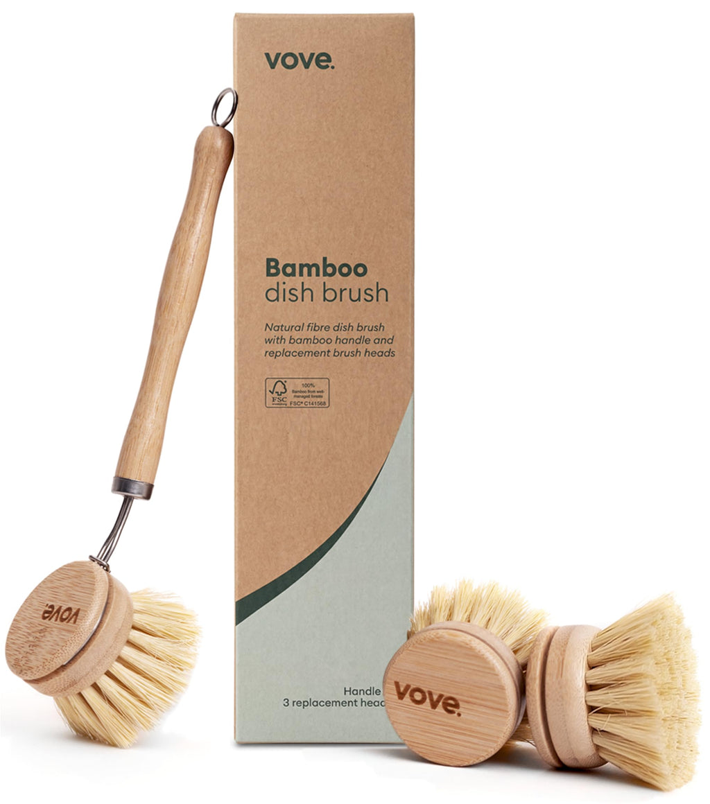 Vove Bamboo Dish Brush with Sisal Bristles

