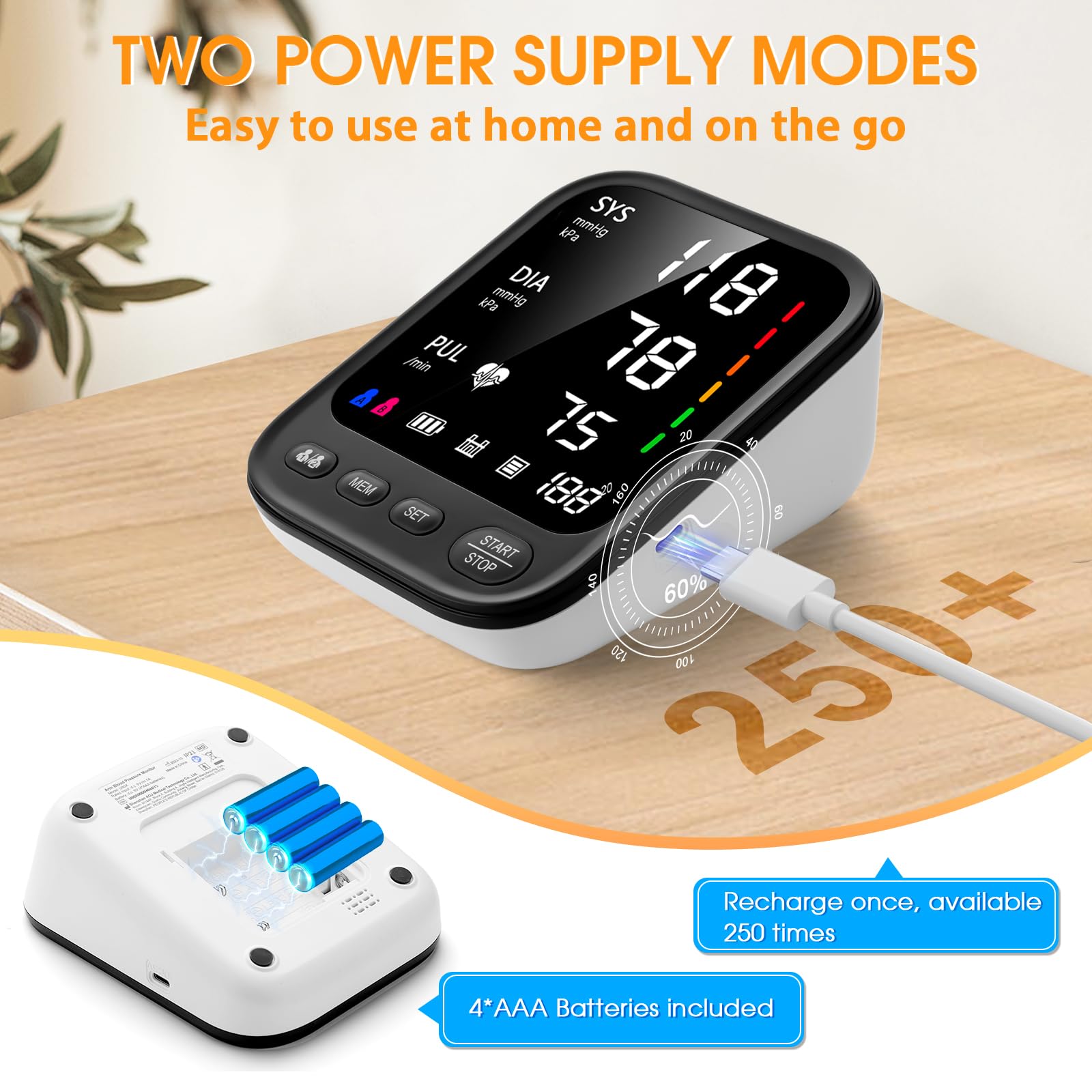 Invaxe Automatic Blood Pressure Monitor with Large Display

