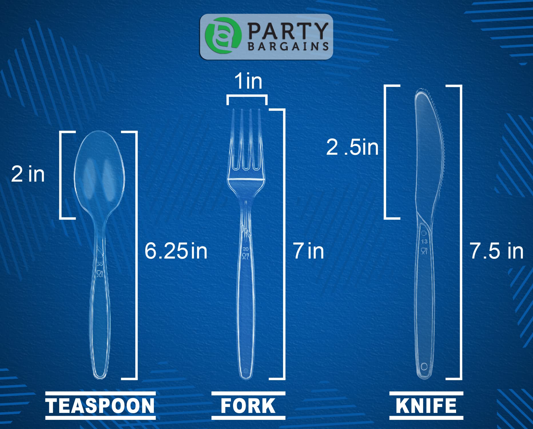 Disposable Cutlery Set by Party Bargains - Plastic

