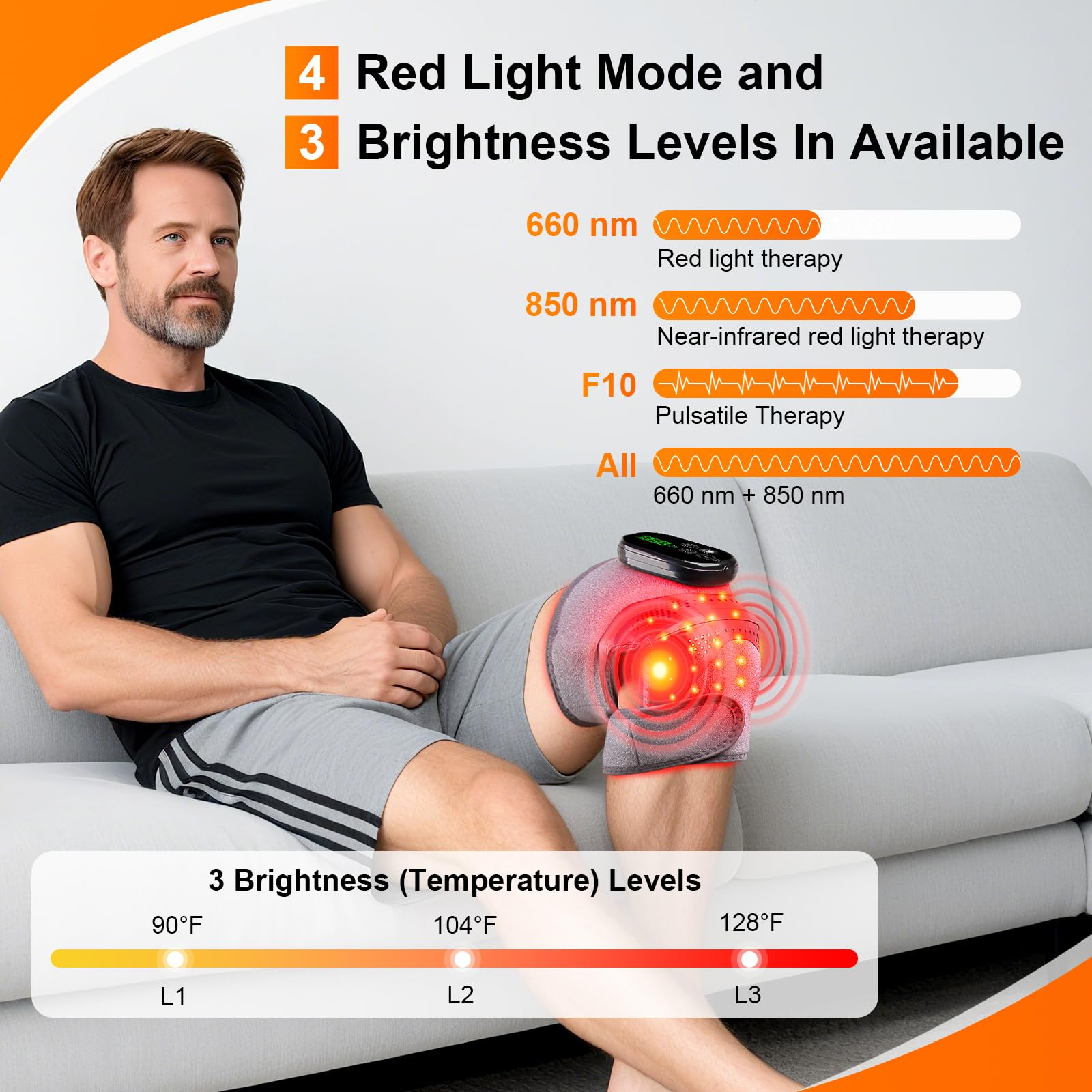 Knee Massager with Heat, Red Light Therapy, and Vibration

