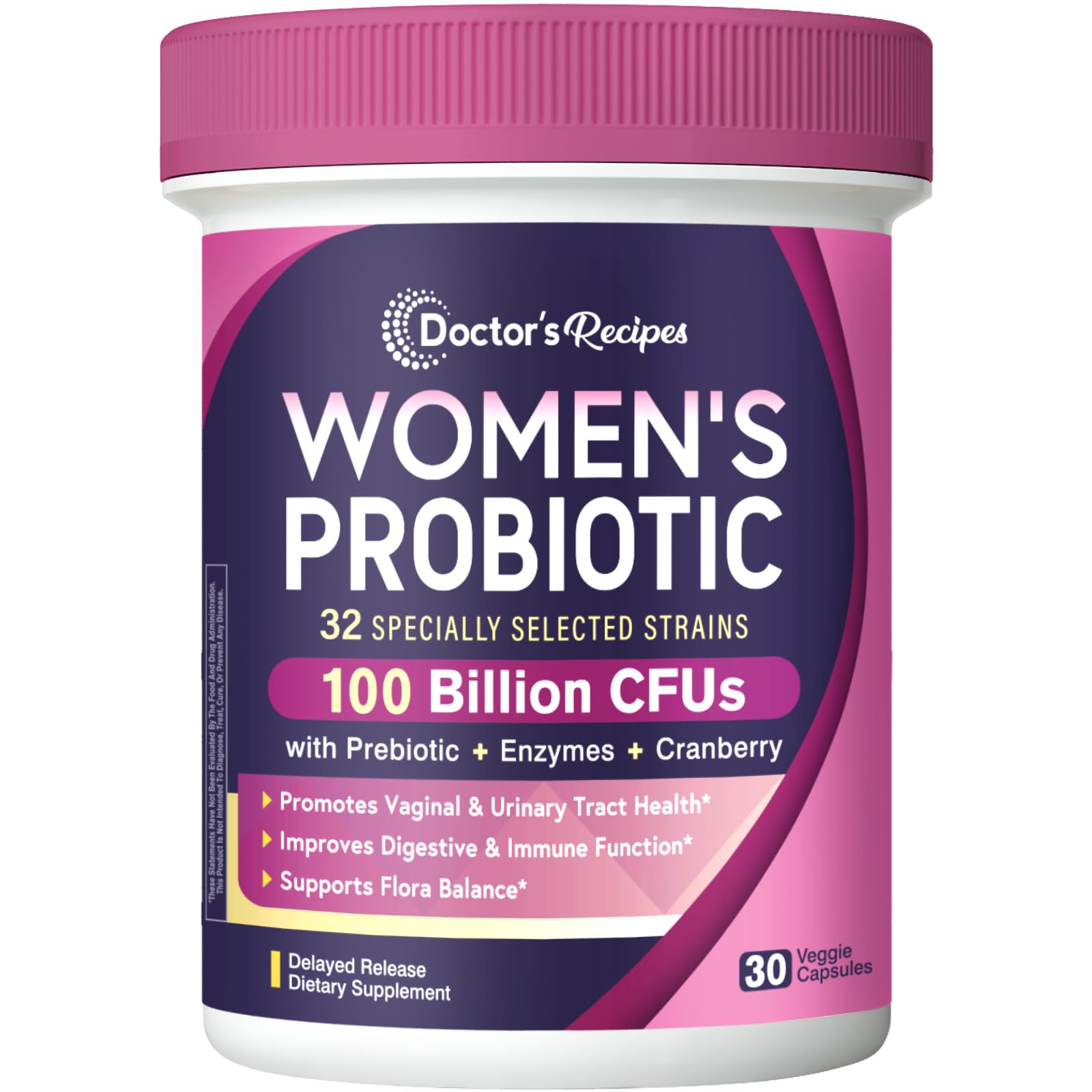 Doctor's Recipes Probiotics for Women - 100B CFU, 32 Strains

