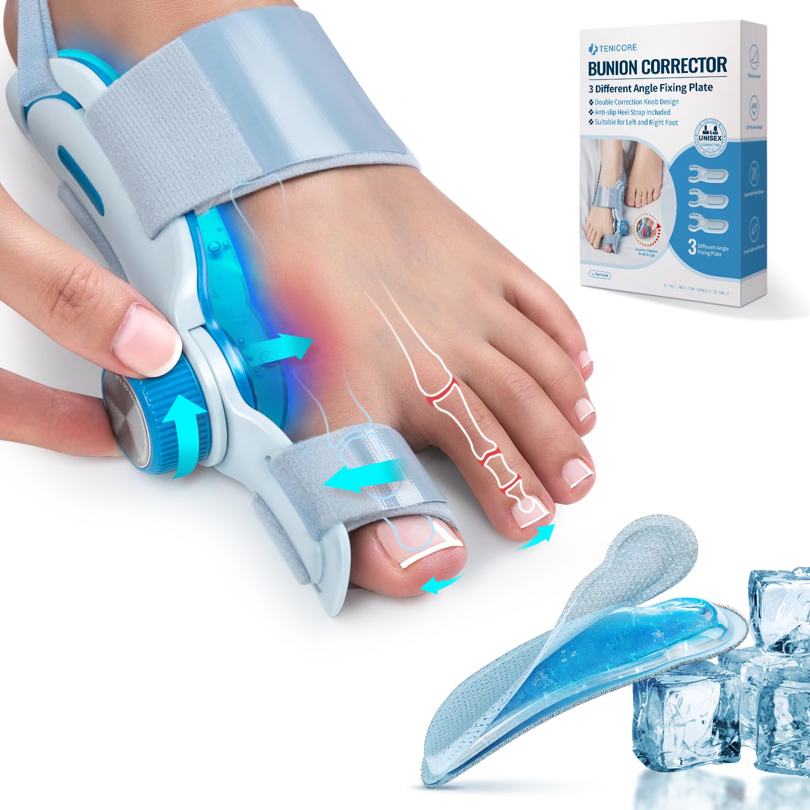 Bunion Corrector for Toe with Cold Pad | Precise Realignment

