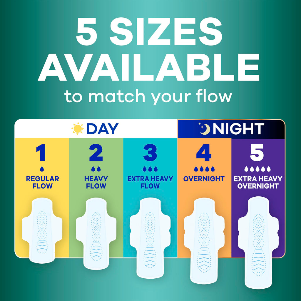 Always Pure Cotton FlexFoam Feminine Pads with Wings

