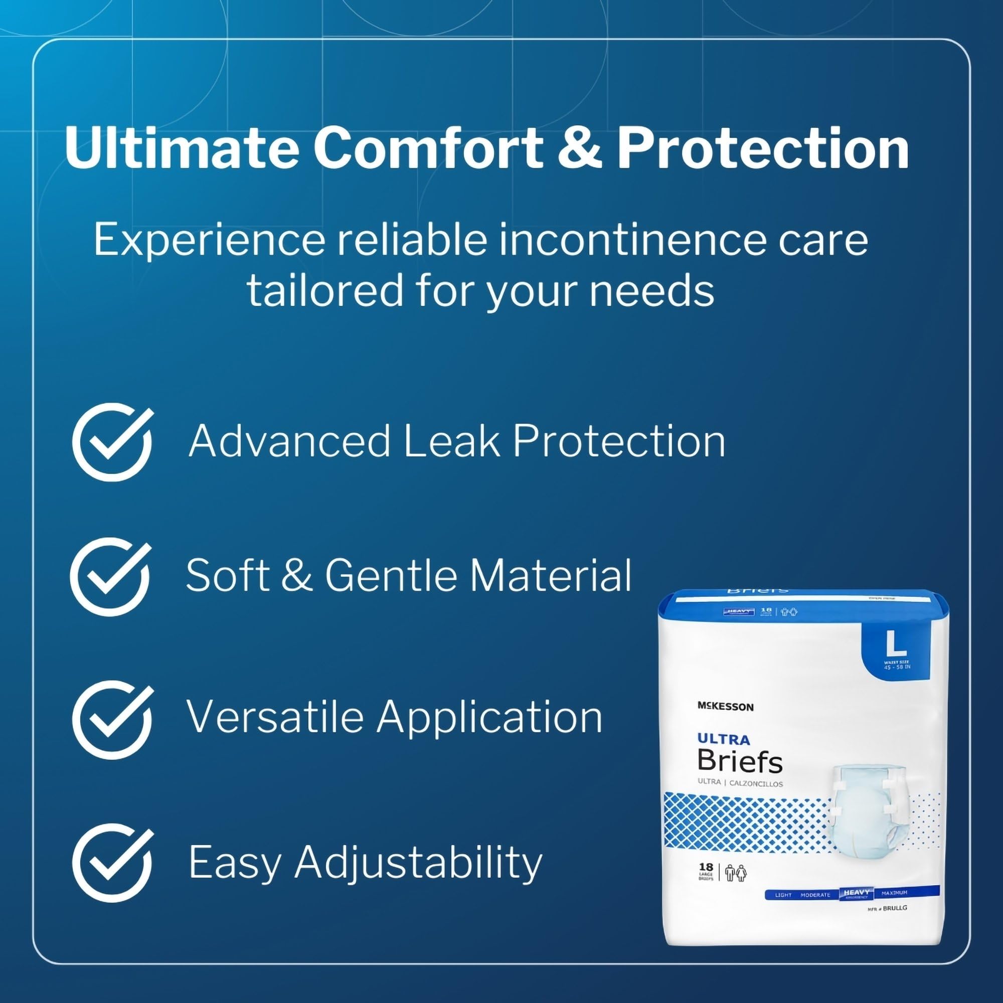 McKesson Ultra Briefs Heavy Absorbency Incontinence Briefs

