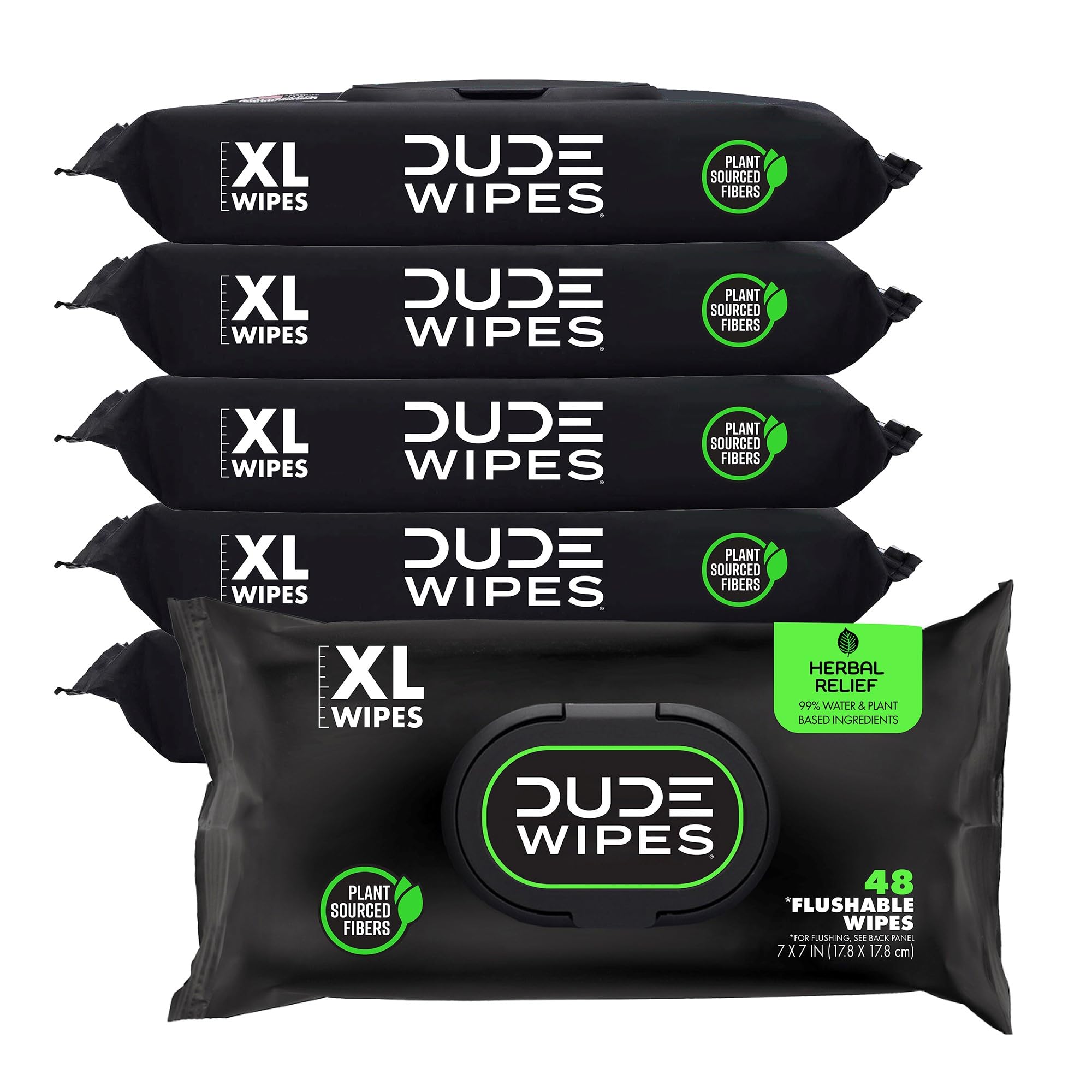 DUDE Wipes Flushable Extra-Large Wet Wipes for Sensitive Skin