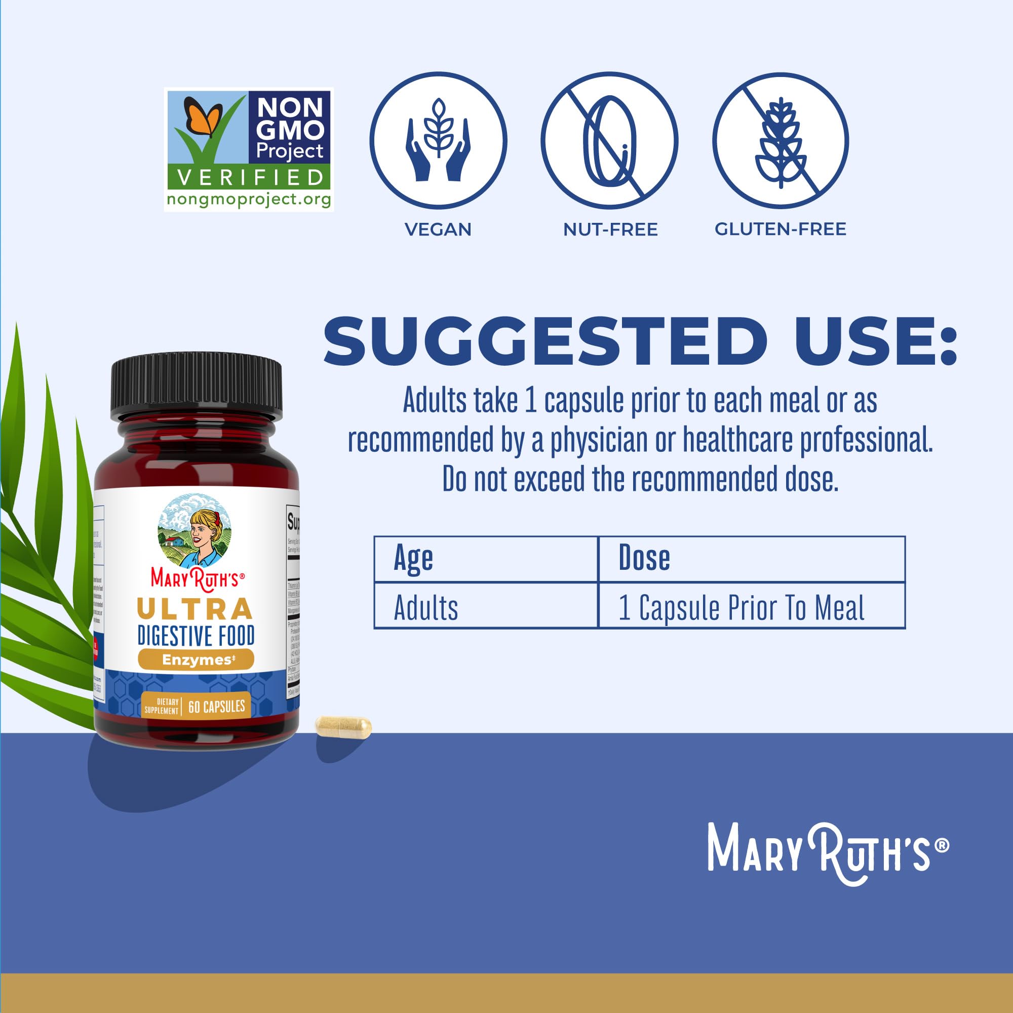 MaryRuth's Ultra Digestive Enzymes for Gut Health

