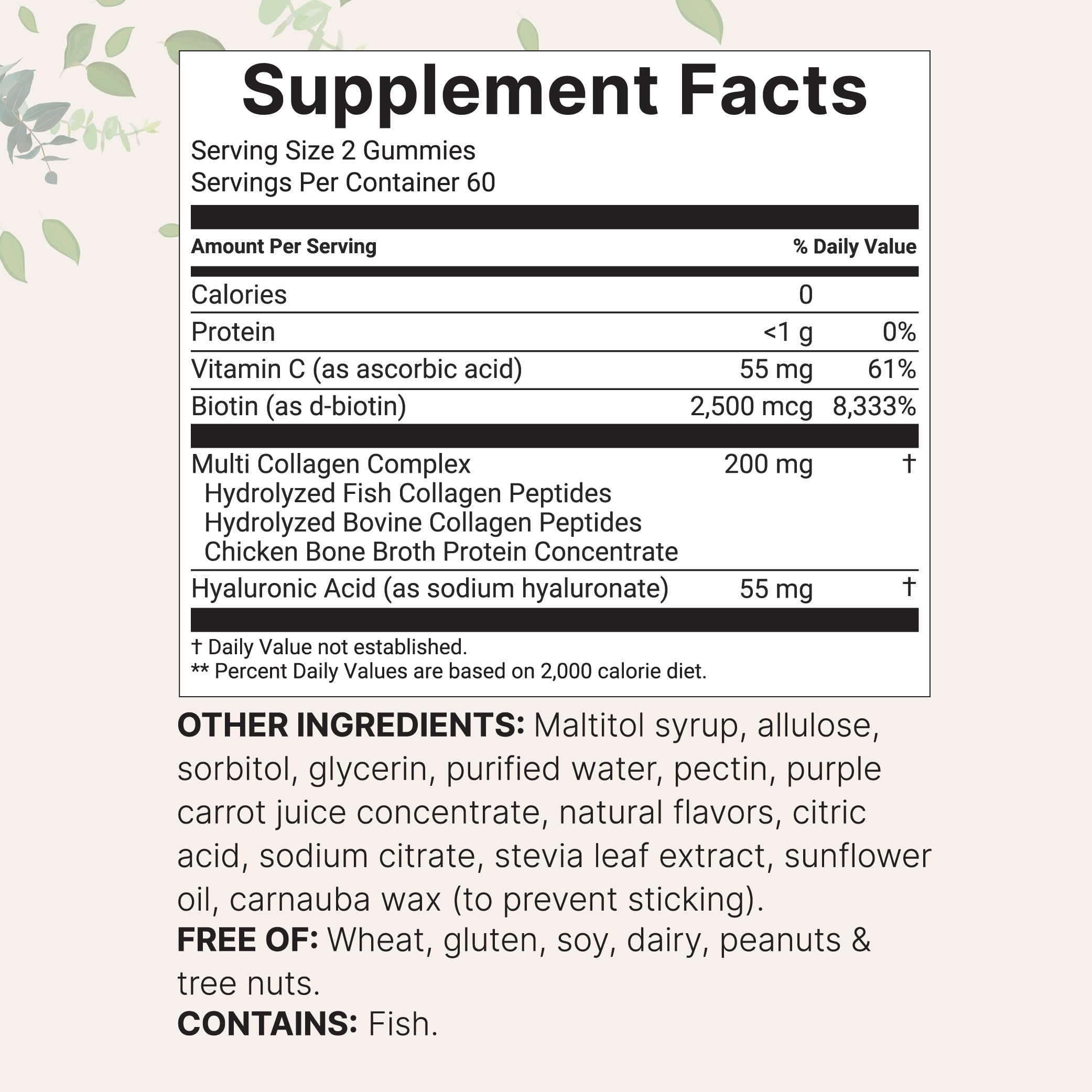 Micro Ingredients Multi Collagen Gummies | Chewable Collagen

