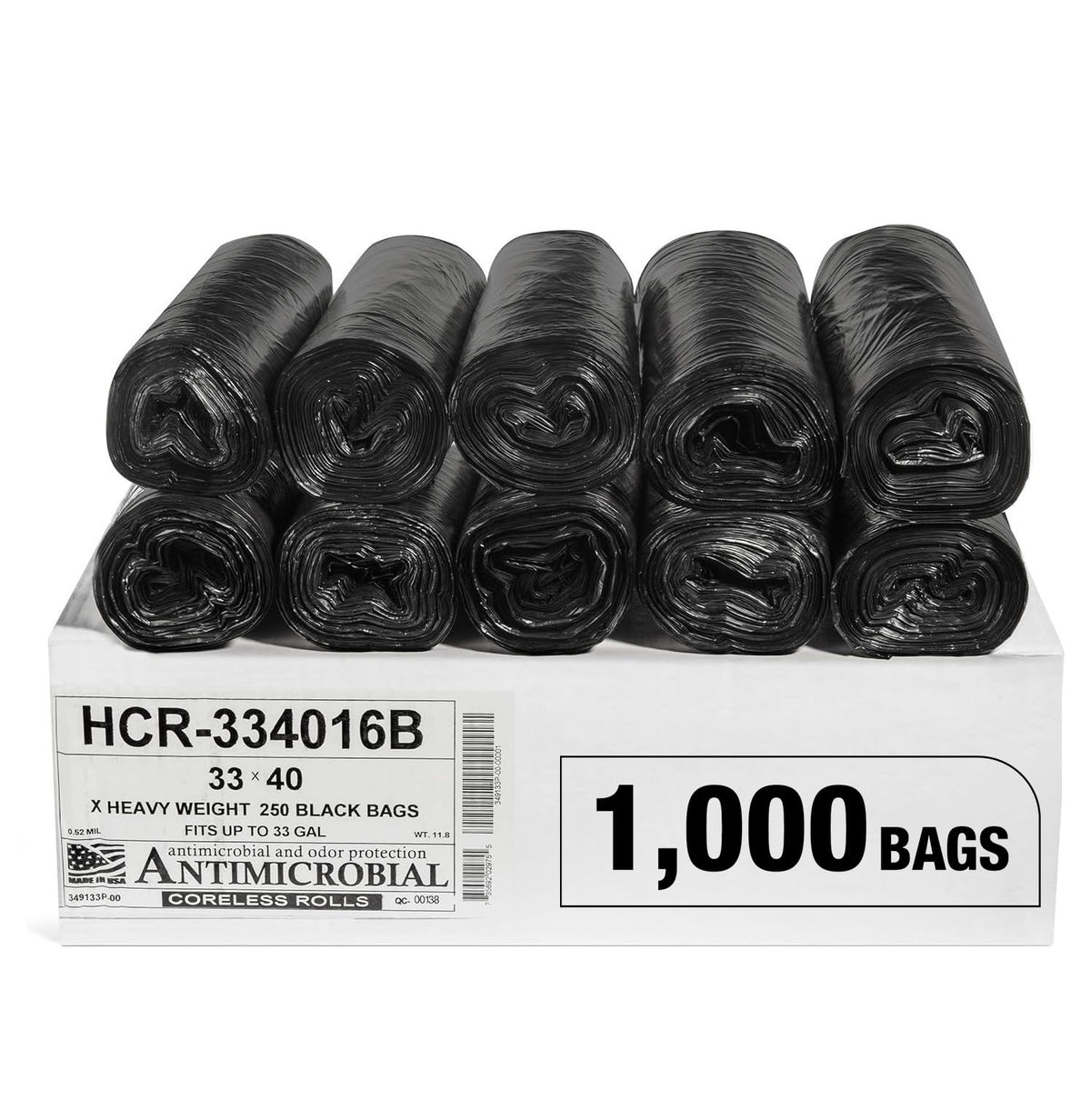 Aluf Plastics High Density Trash Bags - Heavy-Duty