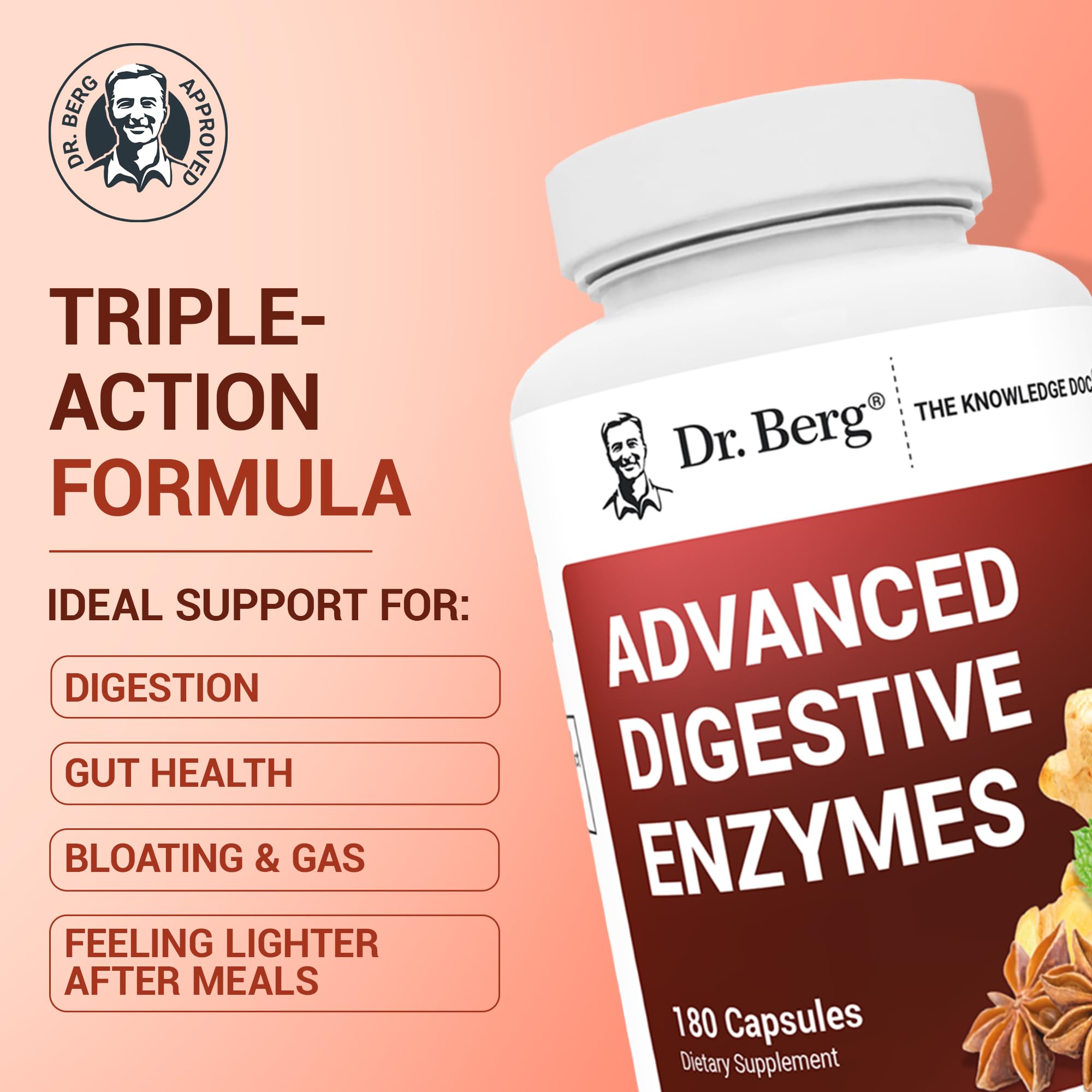 Dr. Berg Advanced Digestive Enzymes with Apple Cider Vinegar

