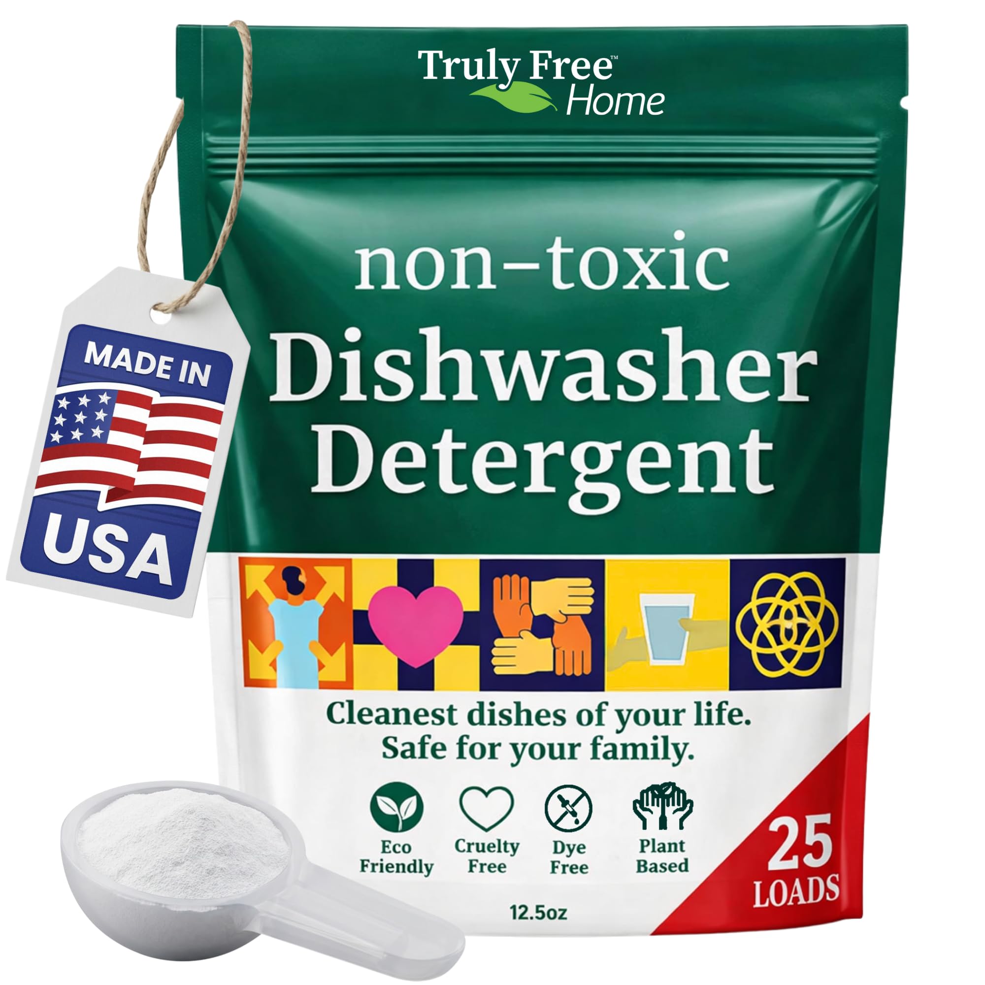 Truly Free Dishwasher Detergent Powder | Plant-Based

