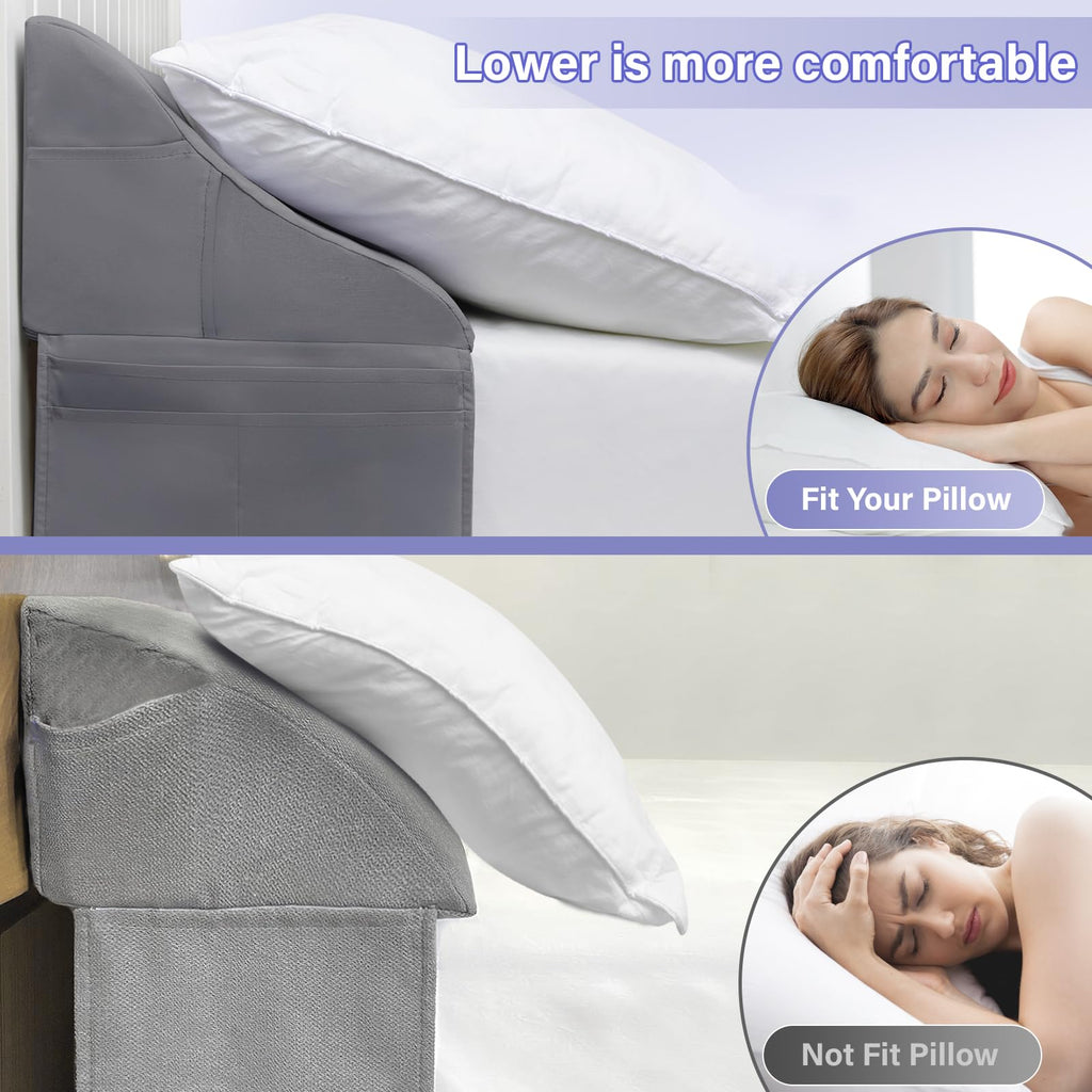 Vekkia Bed Gap Filler Wedge Pillow for Headboard

