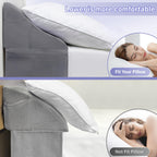 Vekkia Bed Gap Filler Wedge Pillow for Headboard

