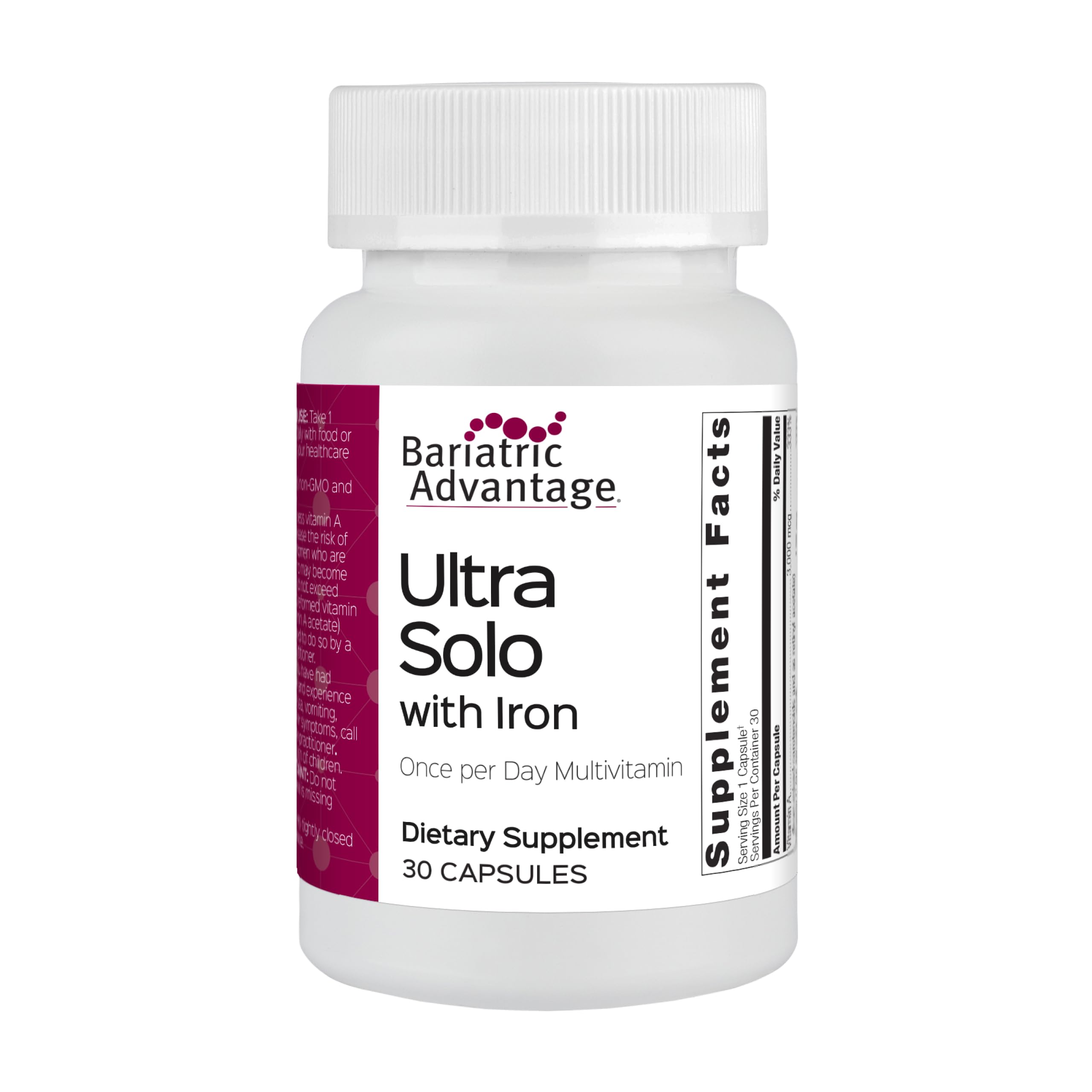 Bariatric Advantage Ultra Solo with Iron Once-Per-Day Multivitamin for Bariatric Patients