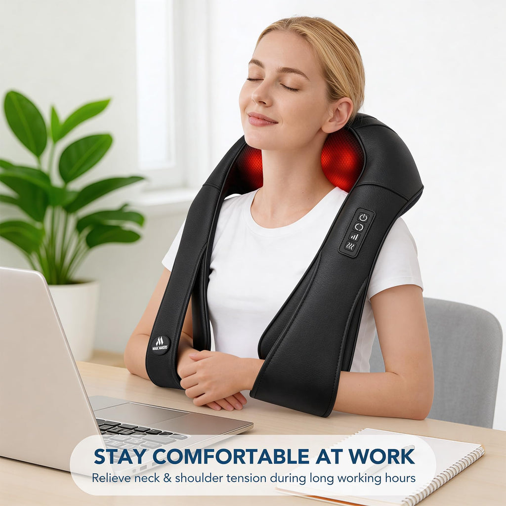 Neck Massager with Heat | Shiatsu Back & Shoulder Relaxation

