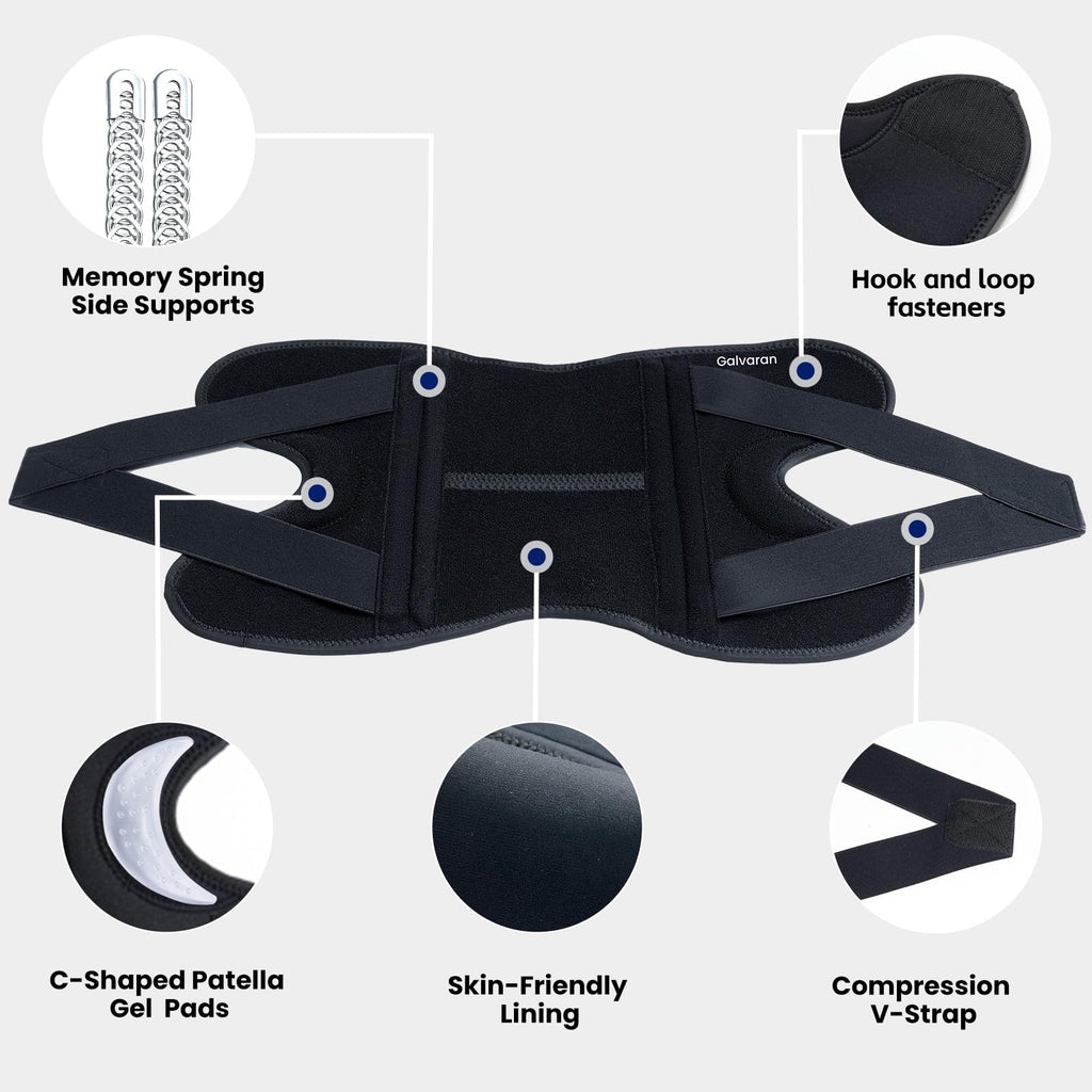 Galvaran Knee Brace for ACL & MCL Support with Gel Pad

