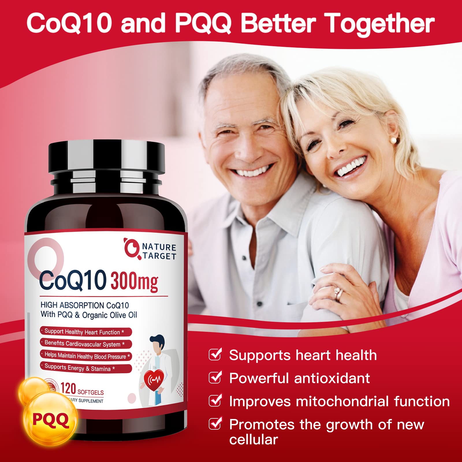 Nature Target CoQ10 Supplement for Heart Health and Energy


