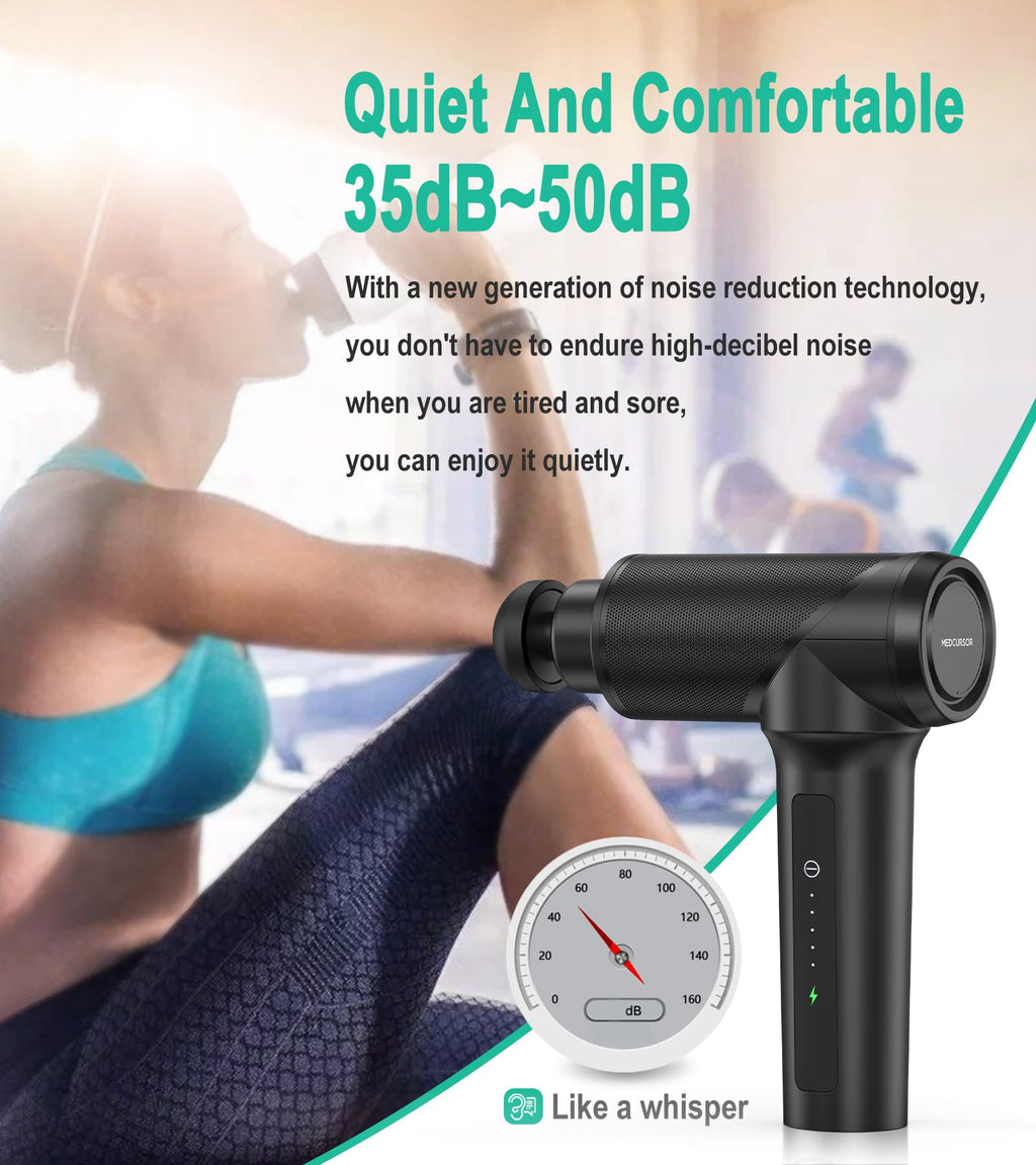 Medcursor Massage Gun | Quiet High-Torque Percussion Massager

