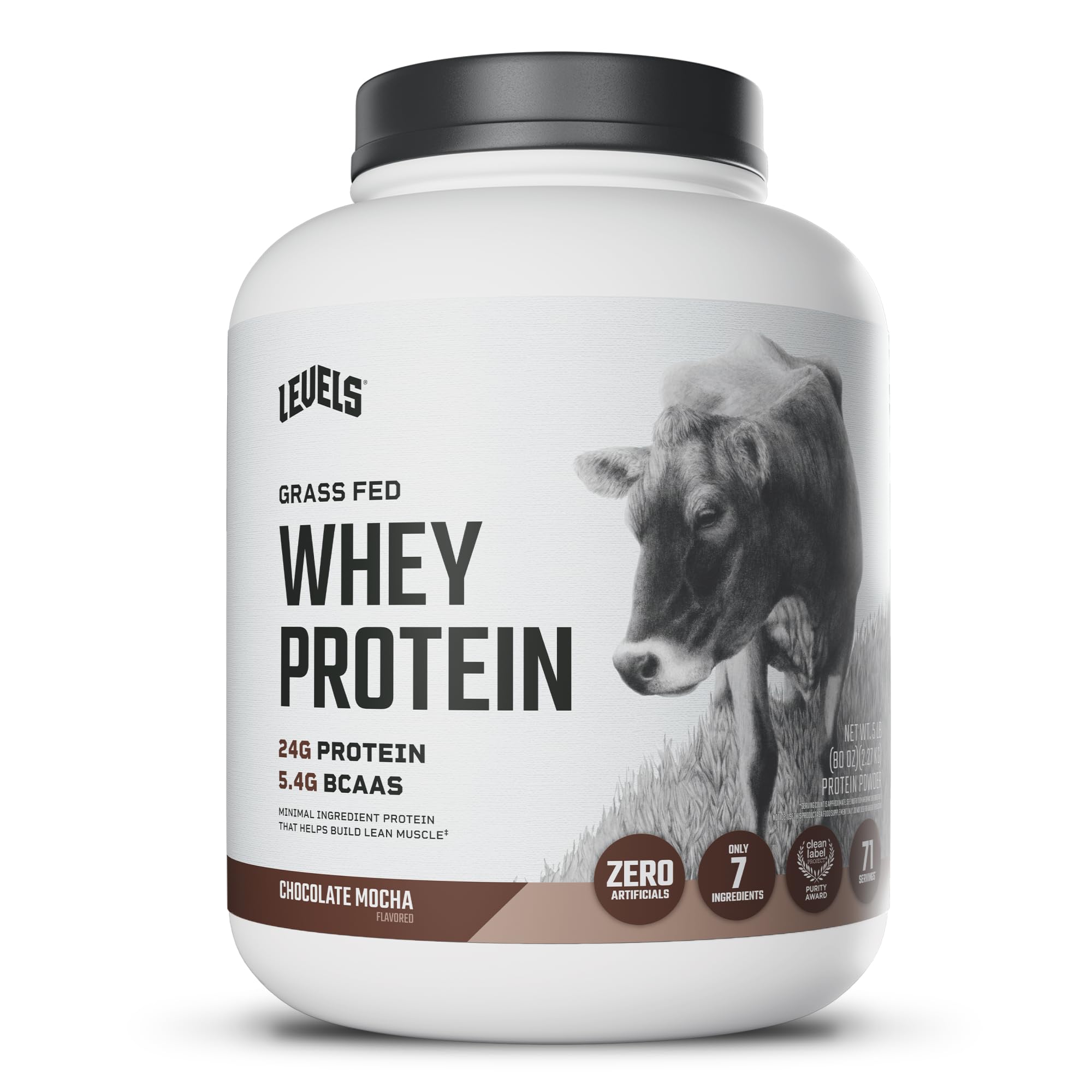 Levels Grass-Fed Whey Protein Powder No Artificials