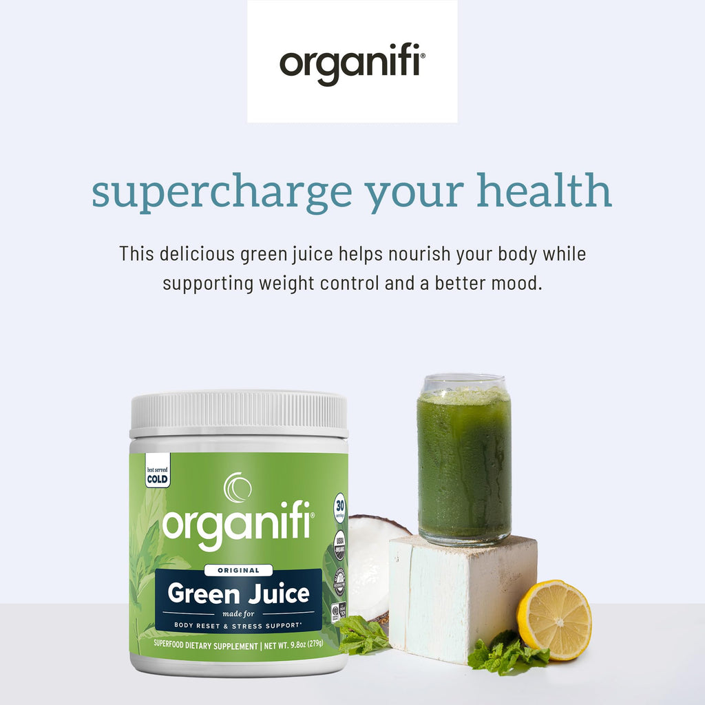 Organifi Green Juice Powder Spirulina Chlorella Ashwagandha

