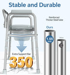 HOMLAND 3-in-1 Bedside Commode with Dual-Crossbar

