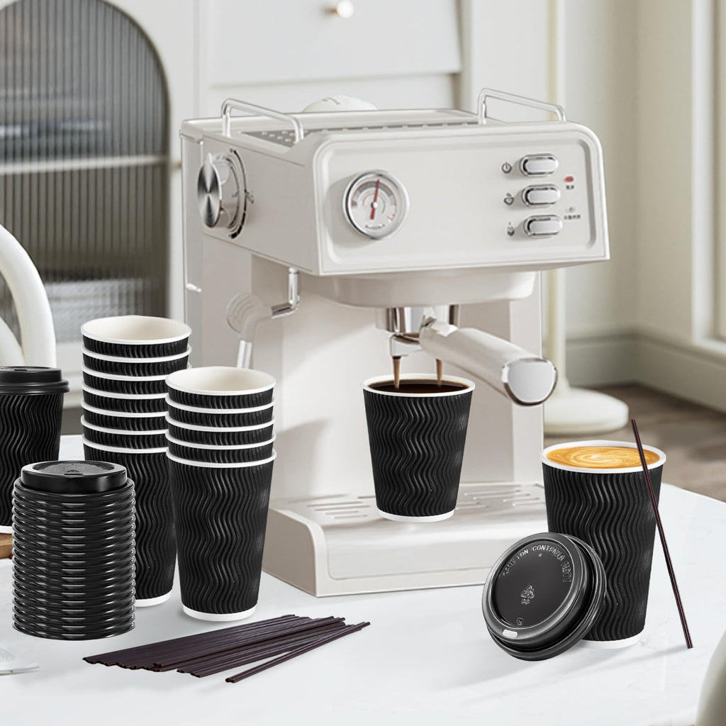 Lamosi Disposable Coffee Cups | Insulated Heat Retention


